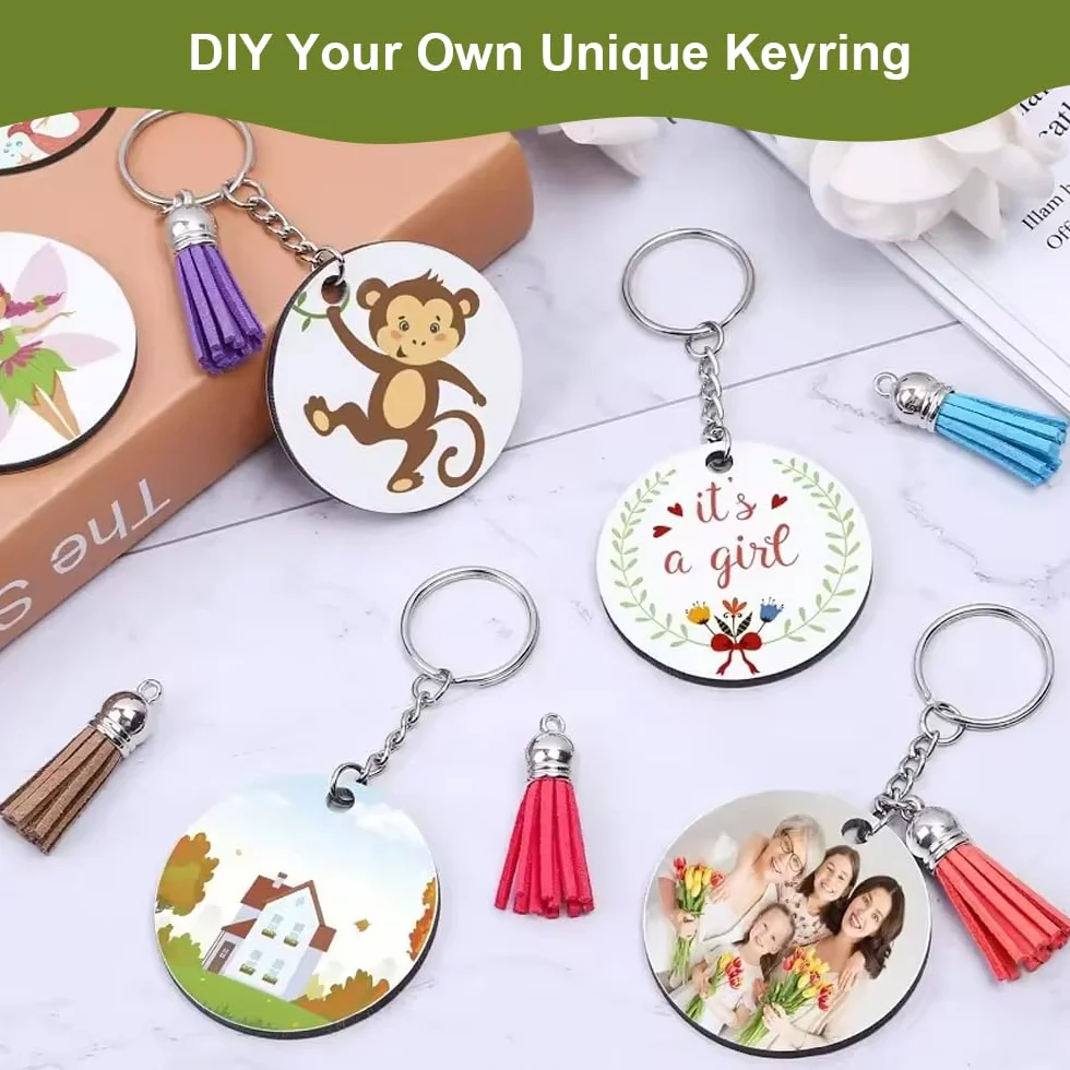 24 sztuki okrągłych płyt akrylowych z otworem, 5 cm/7,6 cm/10 cm Przezroczyste okrągłe płyty akrylowe, 2 mm grubości Okrągłe akrylowe dyski, surowiec do breloków z akrylu, okrągła płyta akrylowa, do