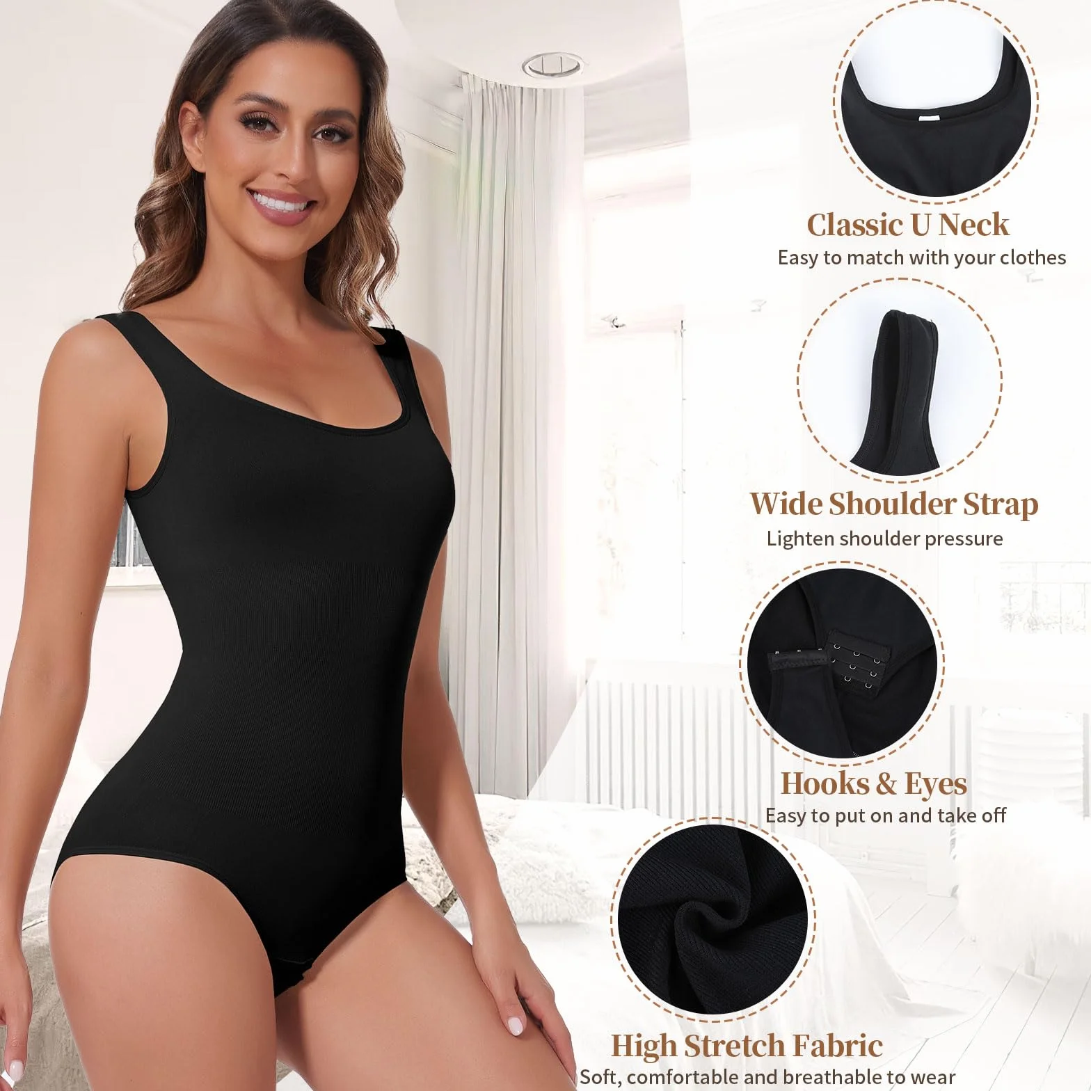 Joyshaper Body modelujące sylwetkę, modelujące sylwetkę, wyszczuplające brzuch, gorset modelujący sylwetkę, tank topy