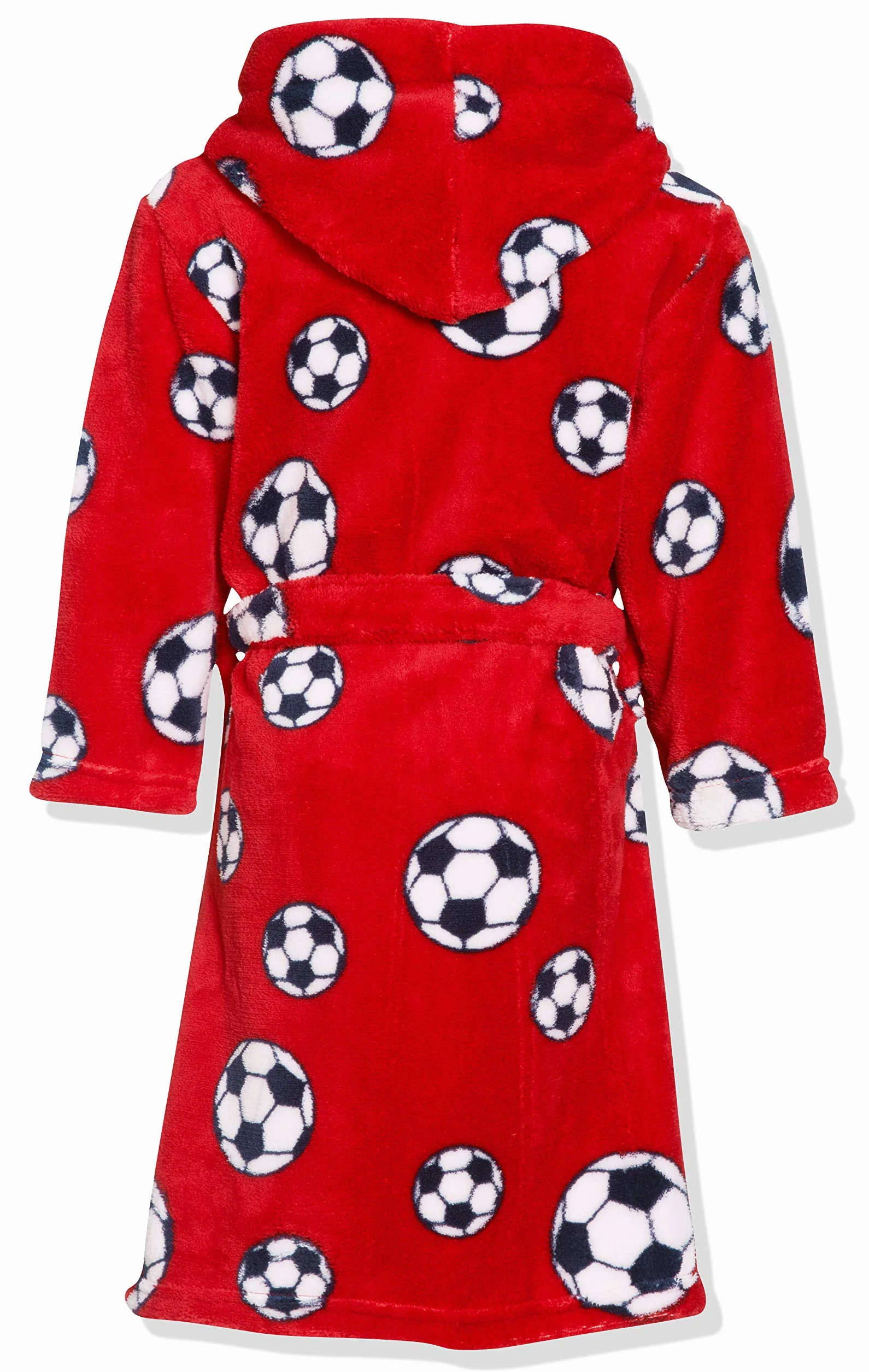 Playshoes Szlafrok polarowy dla dzieci Czerwona piłka nożna 134-140