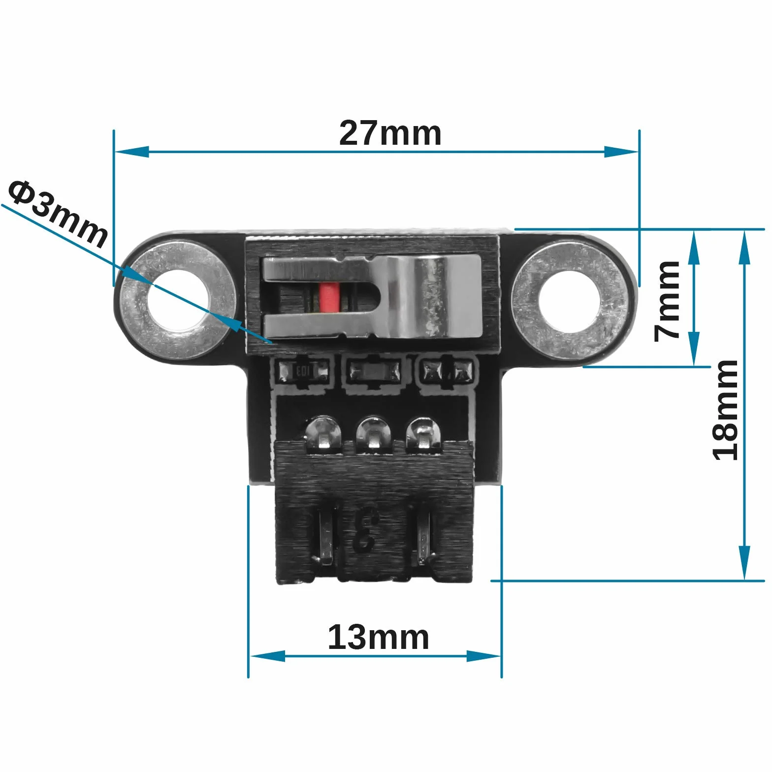 Genmitsu 6 szt. mikroprzełączników krańcowych z kablem 3-pinowym 1 m do 3018-PROVer/3018-MX3/3018-PROVer Mach3