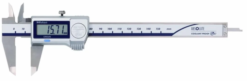 Mitutoyo 500-706-20 suwmiarka cyfrowa lub wyjście danych/rolka napędowa, stopień ochrony: IP67, zakres pomiarowy 0-150 mm