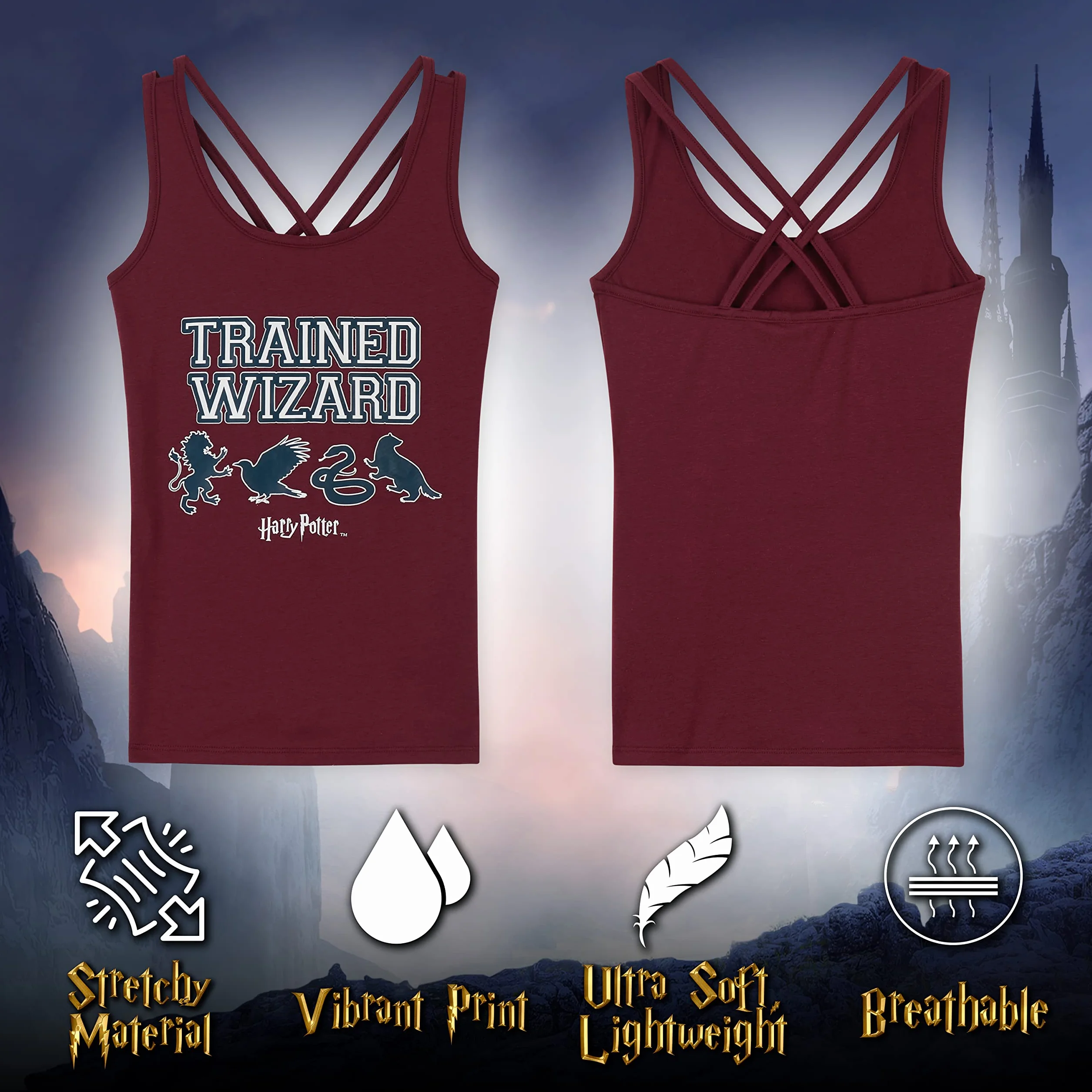 Harry Potter Dziewczęcy top na siłownię i legginsy zestaw treningowy taniec sportowy strój prezenty