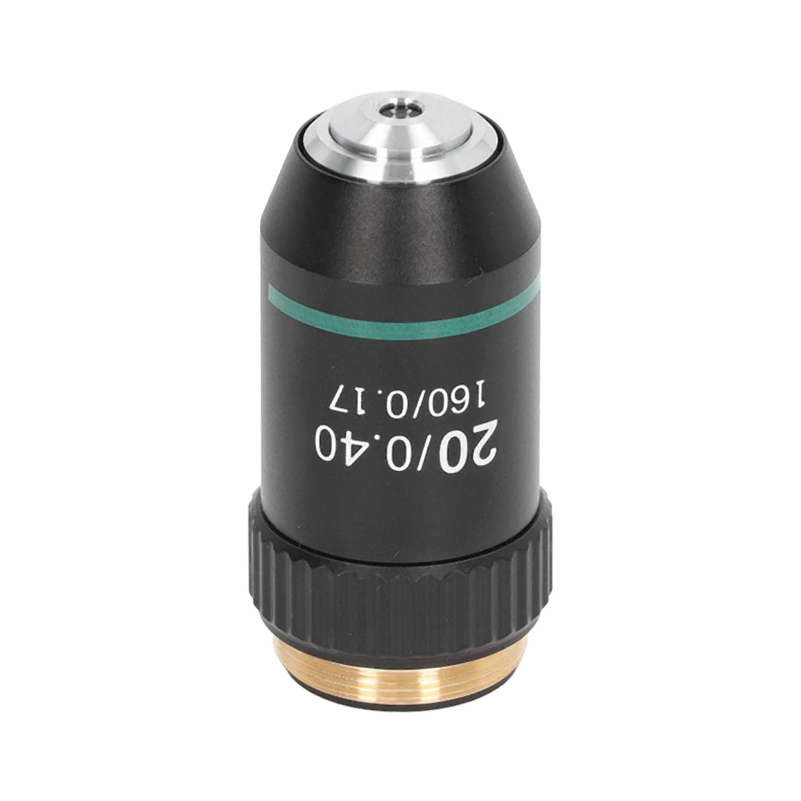 Obiektyw 20X, Obiektyw Mikroskopu Achromatycznego 20X Mosiądz Chromowany Obiektyw Obiektywu Mikroskopu 20X Interfejs 20.2mm dla Soczewek Mikroskopowych