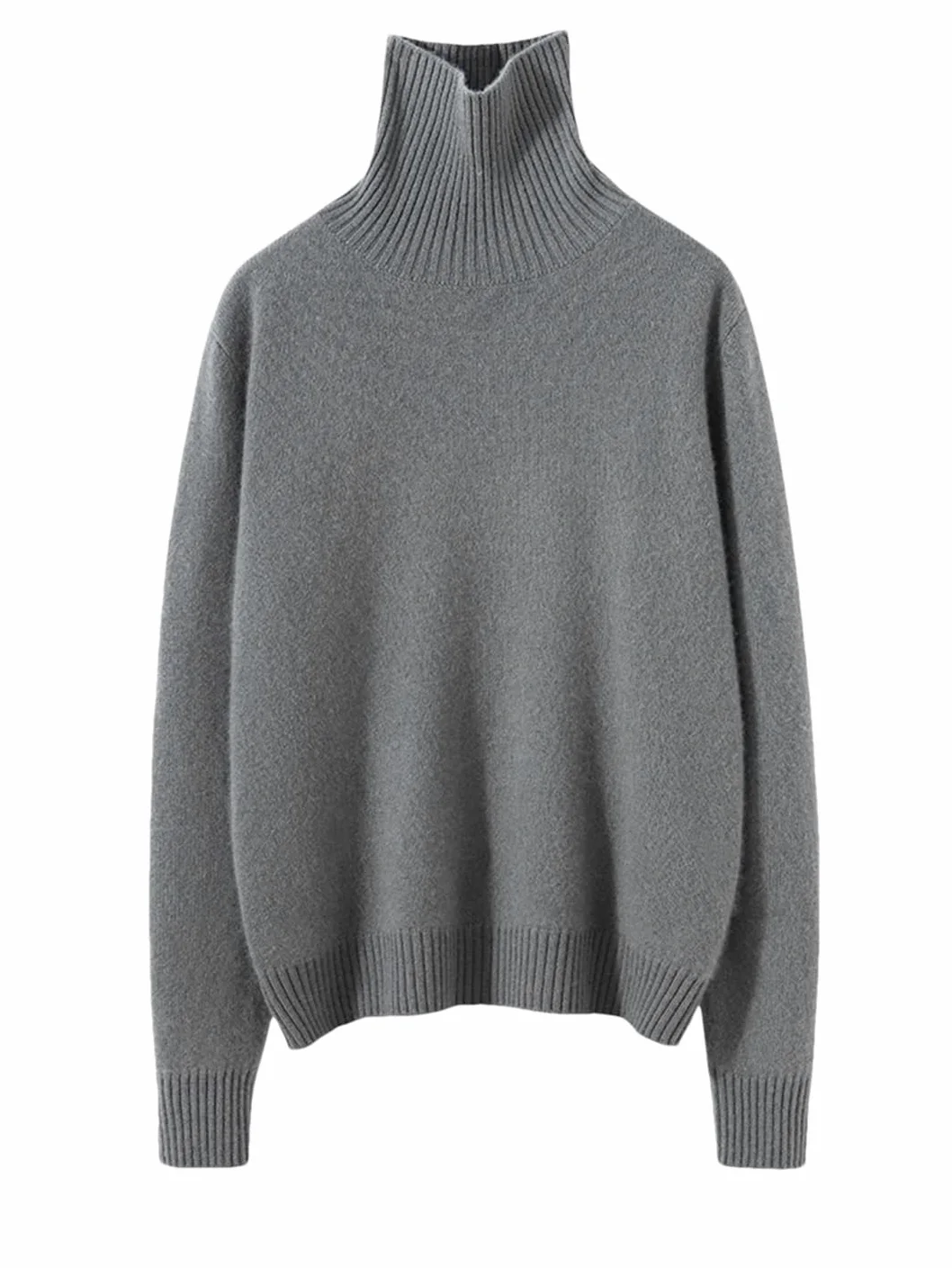 Damski sweter oversize solidny golf swetry z długim rękawem gruby sweter top