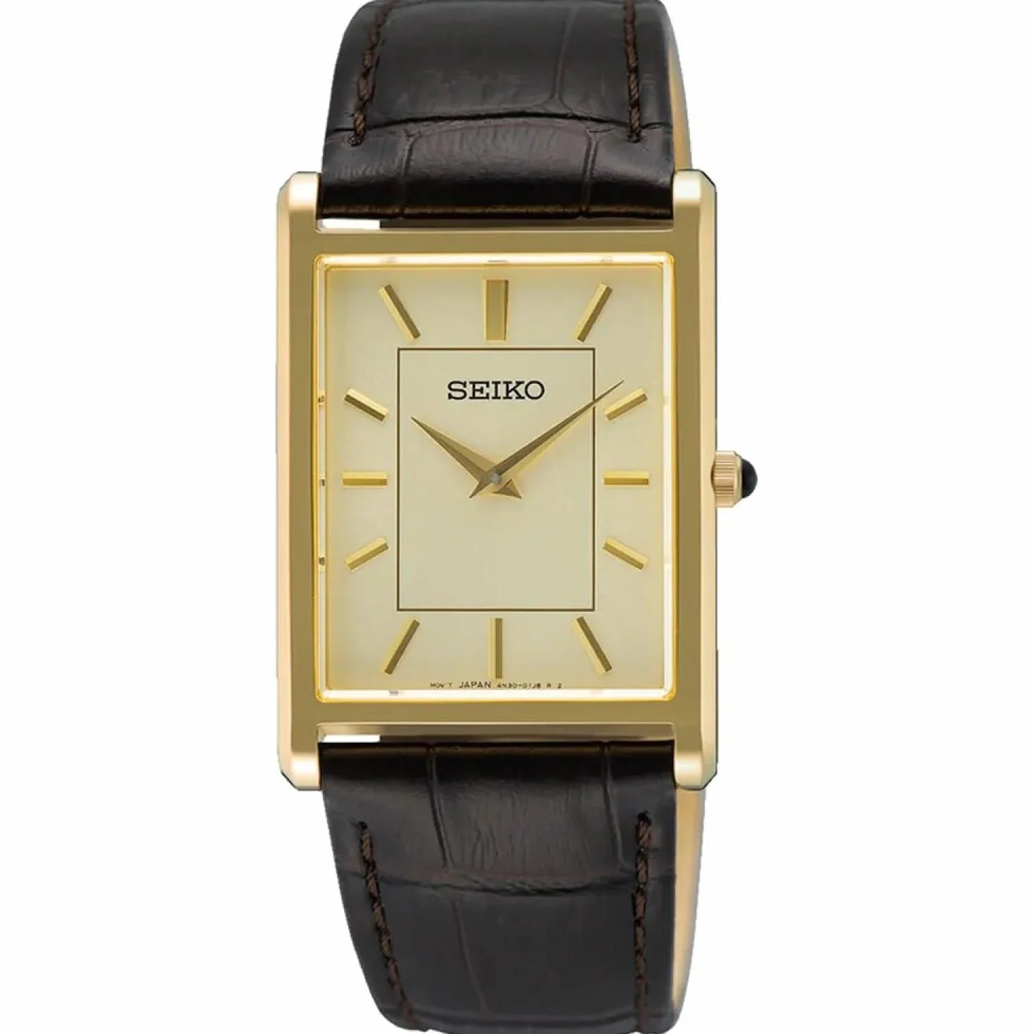 Seiko Męski zegarek analogowy SWR106P1 skórzana bransoletka