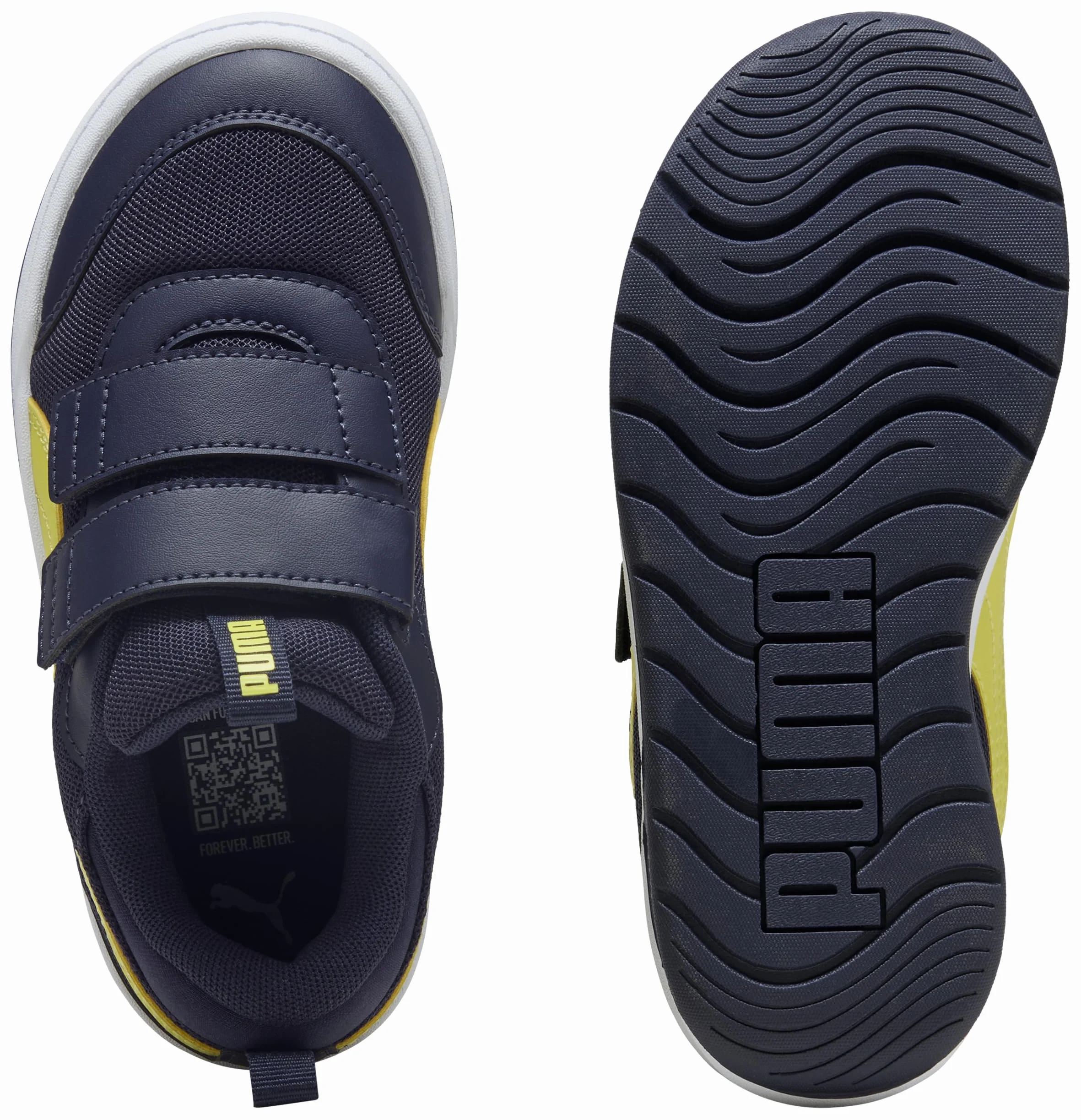 PUMA MULTIFLEX 2 MESH V PS Sneaker, Navy-LUX Lime, 11,5 UK Dziecko, Puma Navy Lux Limonka, 30 EU