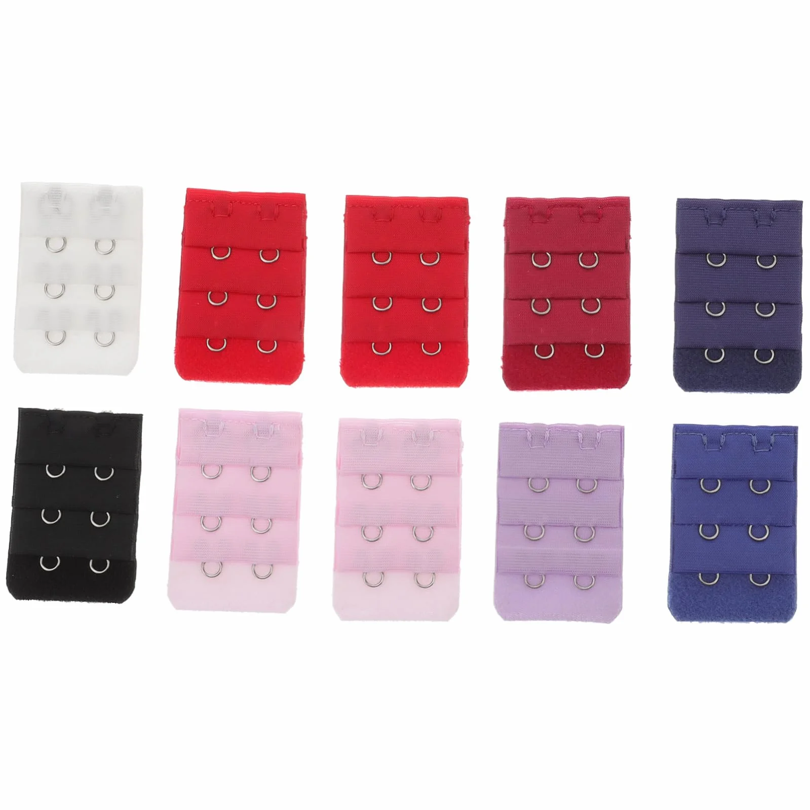 BESTYASH Zestaw Biustonoszy Essential Bra Kit 10 Szt Przedłużki Damskie Wąskie 3 Rzędy 2 Guziki Ułatwiające Dopasowanie Biustonosza