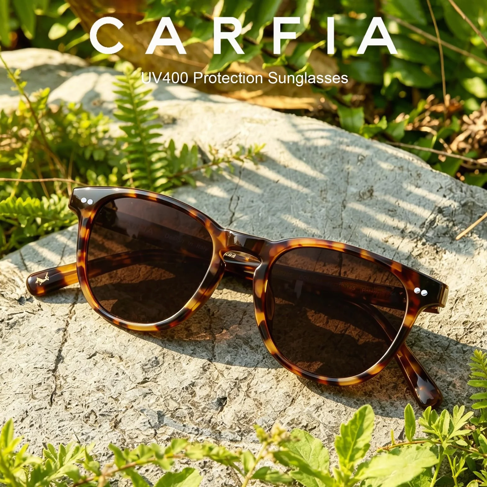 CARFIA Polaryzacyjne okulary przeciwsłoneczne w stylu vintage dla kobiet z małą twarzą, ochrona przed promieniowaniem UV, styl dziurki od klucza do jazdy na świeżym powietrzu, A/Żółw Ramka Brązowa