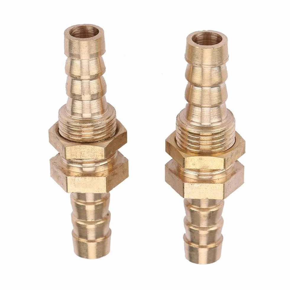 2 sztuki tulejek do węża mosiężnego złączka śrubowa do rur złączka przyłączeniowa adapter do rur (6 mm)