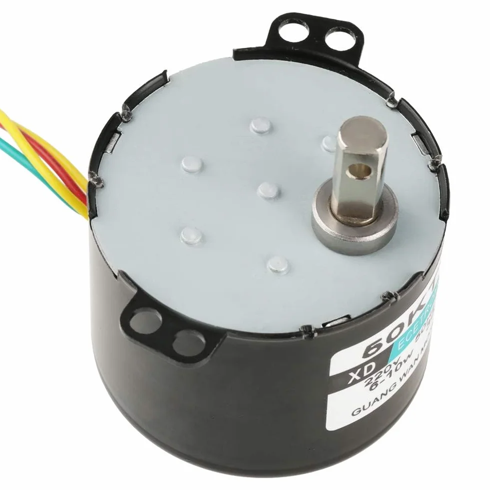 AC 220 (V) 5 obr/min 10 obr/min 15 obr/min 30 obr/min Silnik synchroniczny 50 obr/min, wolnoobrotowy, cichy silnik elektryczny 6-10 W do maszyn przemysłowych, zmywarek (10 obr/min)