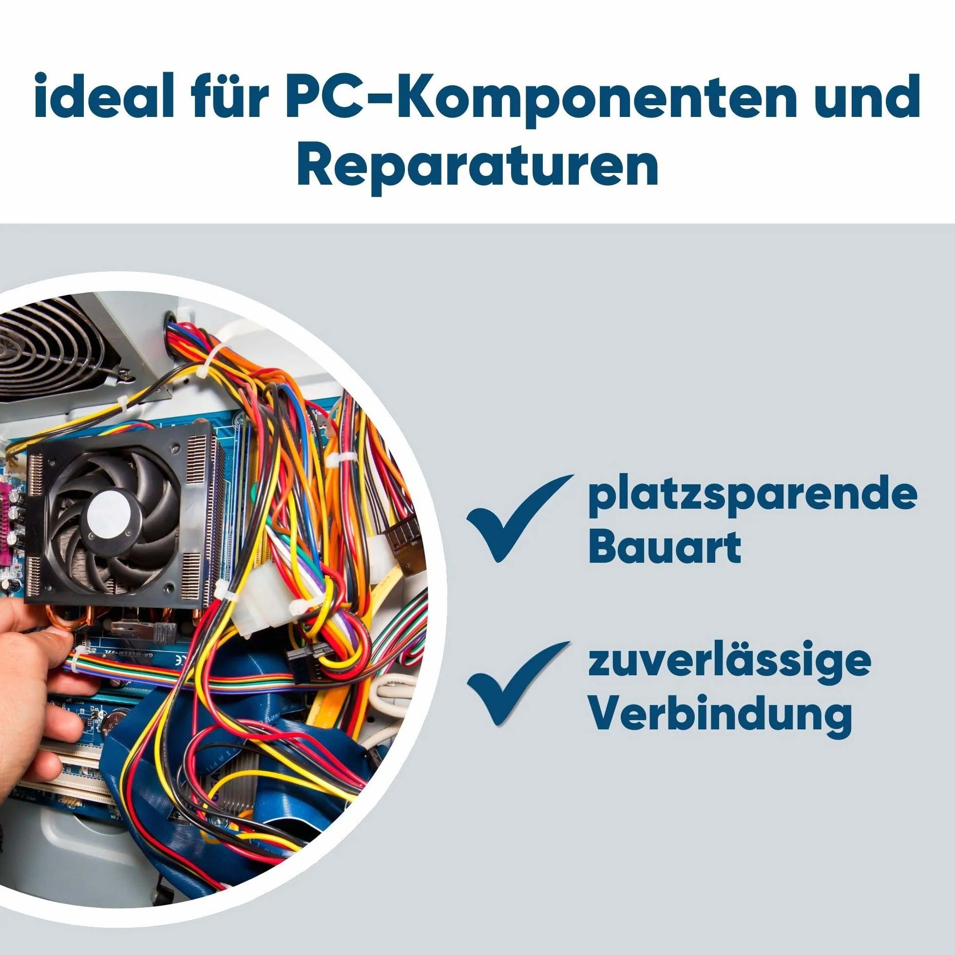 Kalitec Molex Mini-Fit Jr. Zestaw przyłączeniowy 2-pinowy do komponentów PC Kali-2402 I klasy przemysłowej od niemieckich sprzedawców detalicznych