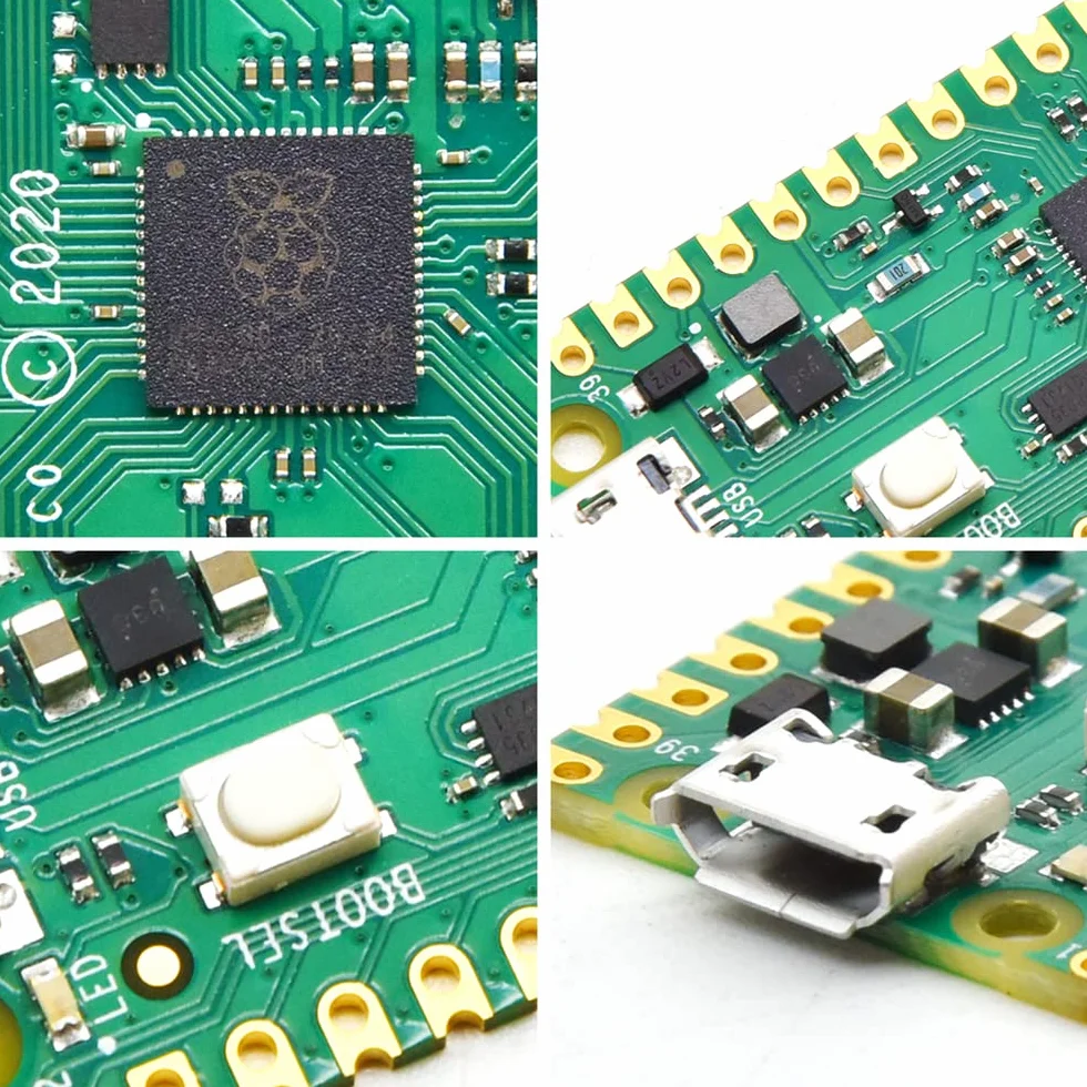 Adeept Raspberry Pi Pico z wstępnie lutowanym nagłówkiem i kablem USB, mini płytka rozwojowa mikrokontrolera, oparta na chipie Raspberry Pi RP2040, dwurdzeniowy procesor ARM Cortex M0+