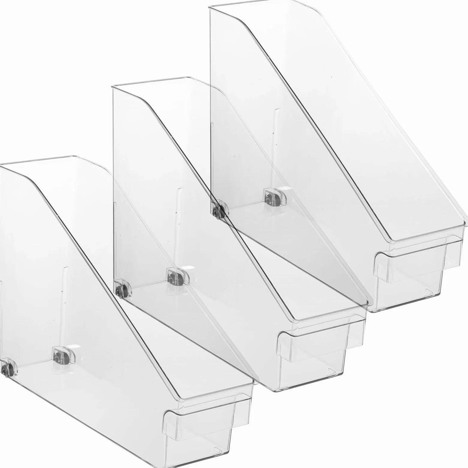 3 akrylowe organizery do torebki, 30 x 8 x 25 cm, przezroczyste uchwyty na torebki do szafy i półki z ruchomymi przegrodami