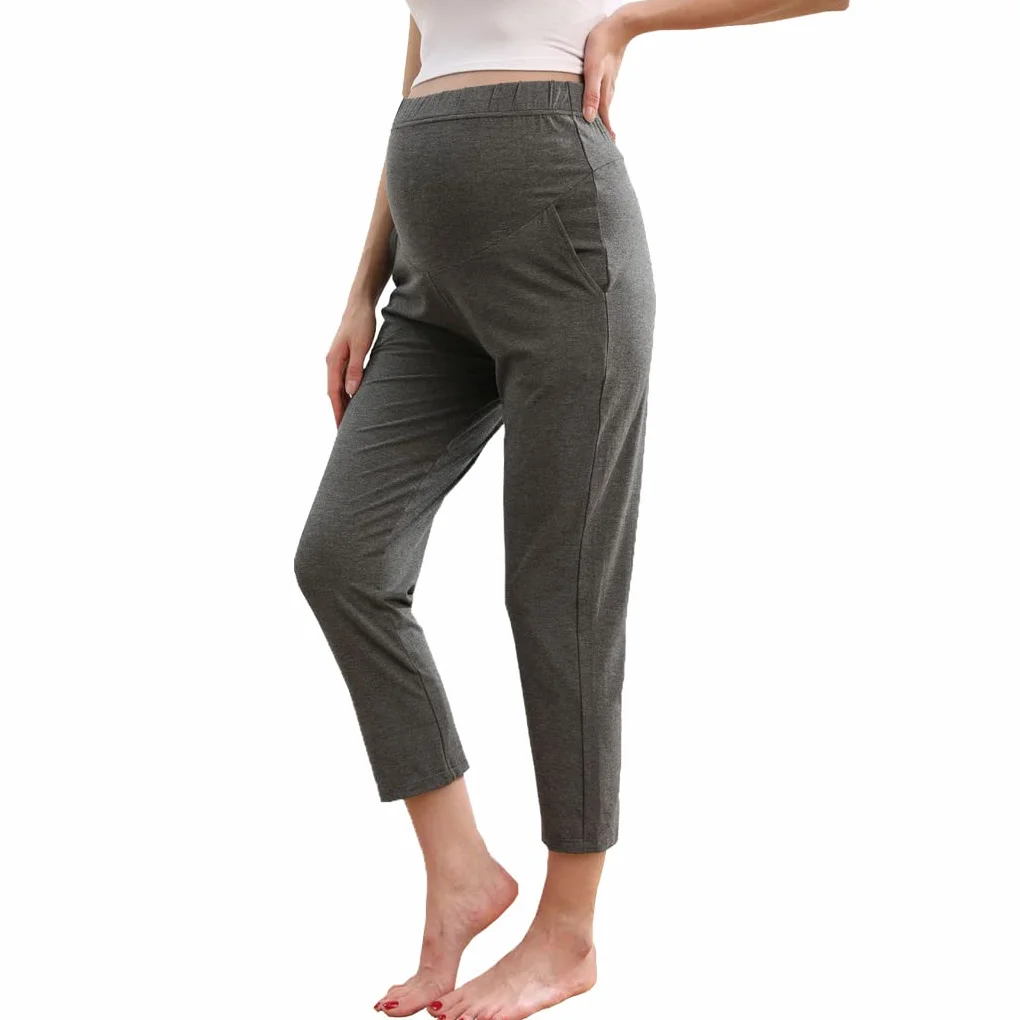 COLOMI Casual spodnie ciążowe, damskie legginsy ciążowe, wygodne spodnie dresowe