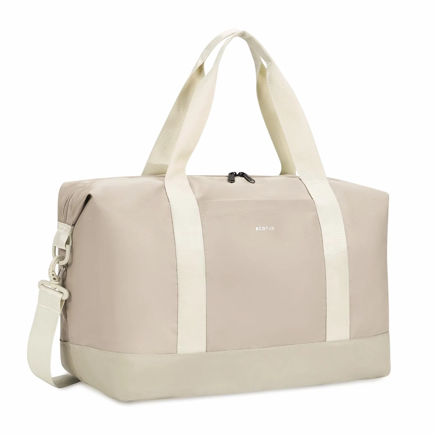 ECOHUB Easyjet Torba kabinowa 45x36x20, 30L Torba podróżna składana, z wyjmowaną kieszenią na mokre rzeczy, Wodoodporna Bagaż podręcznyTorba weekendowa szpitalna damska, Patent zgłoszony(Beżowy)