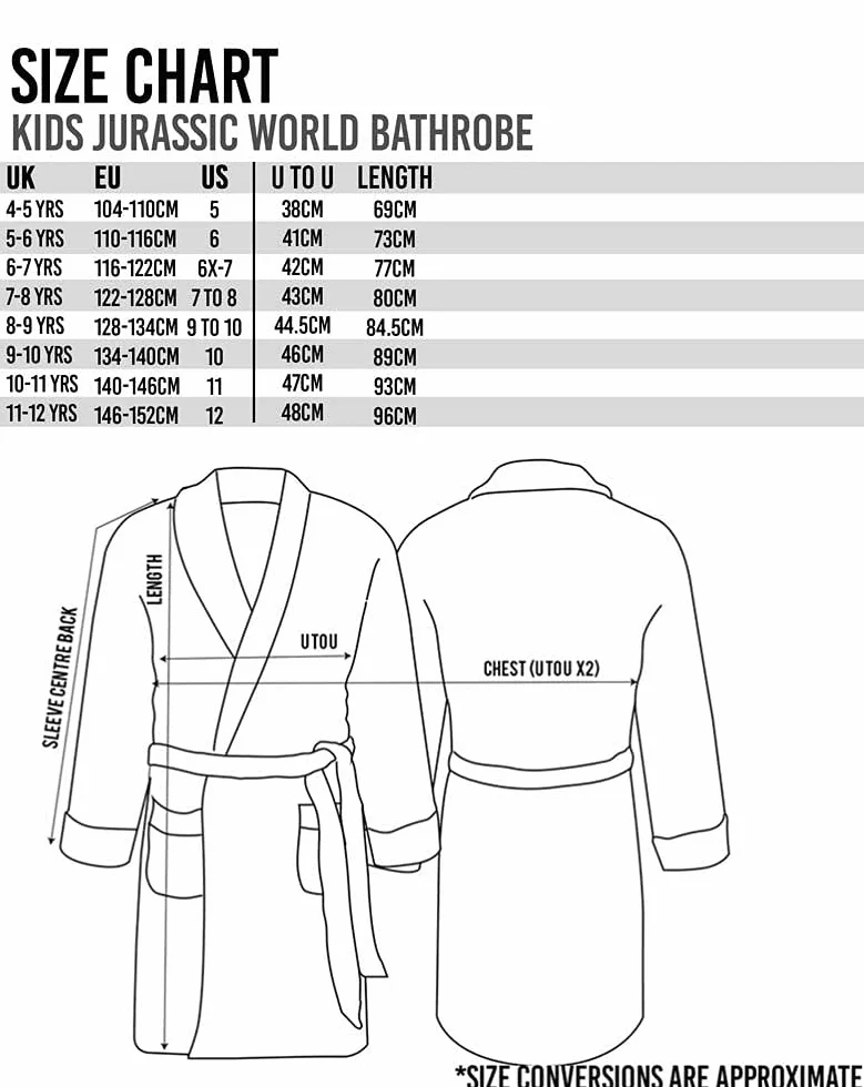 Jurassic World Szlafrok Chłopięcy Camo T Rex PJS