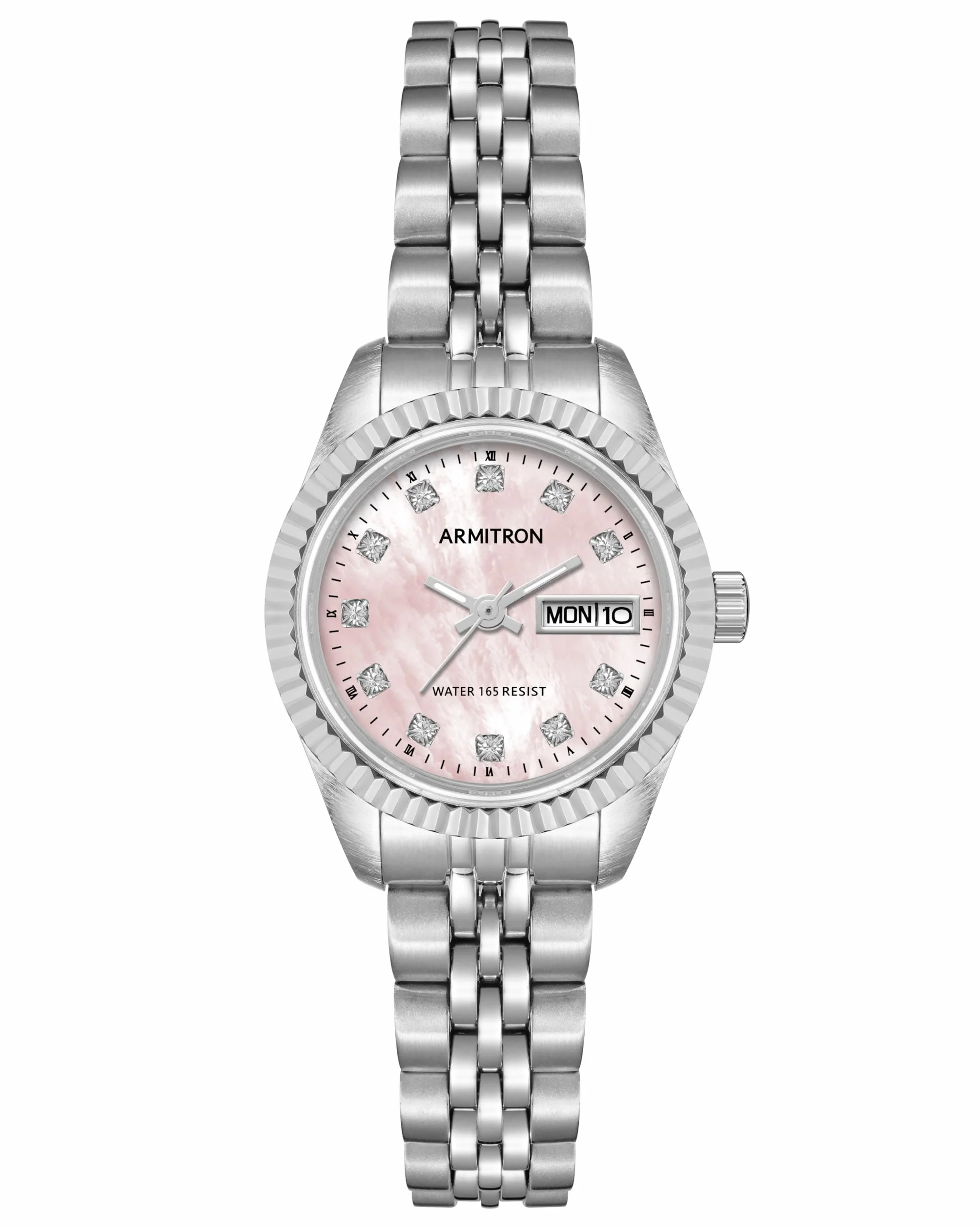 Armitron Women's Genuine Crystal Accented Day/Date Function Bracelet Watch 75/2475
