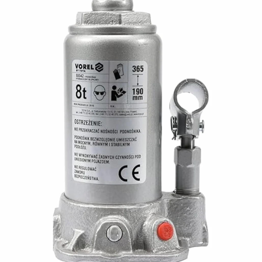 Yato 80042 Jack 8T butelka hydrauliczna, srebrna
