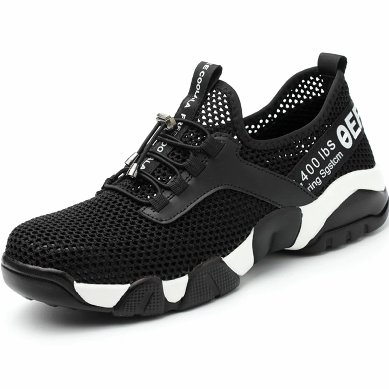Micoklinlin Damskie buty robocze, letnie, buty ochronne, lekkie stalowe noski, buty sportowe ze stalowymi noskami, buty ochronne