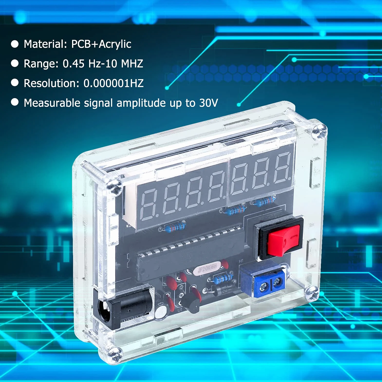 Zestaw liczników częstotliwości DIY, miernik częstotliwości 0,45 Hz-10 MHz, licznik częstotliwości, cyfrowy miernik częstotliwości VR, zestaw do pomiaru DIY, dla przemysłu domowego