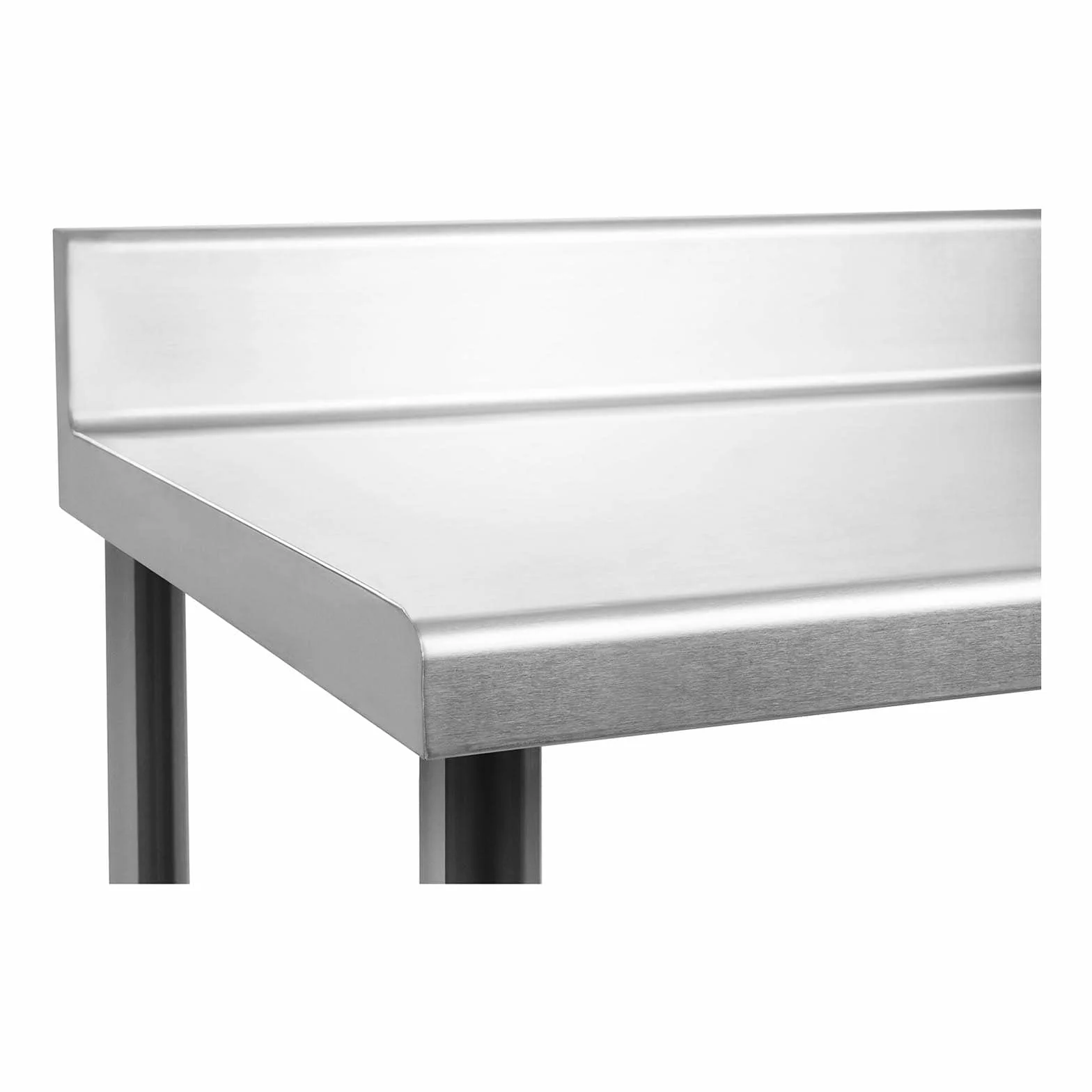 Royal Catering RCAT-100/60-N stół roboczy ze stali nierdzewnej, stół kuchenny, stół ze stali nierdzewnej, 100 x 60 cm, z regulacją wysokości, stół grillowy, meble kuchenne
