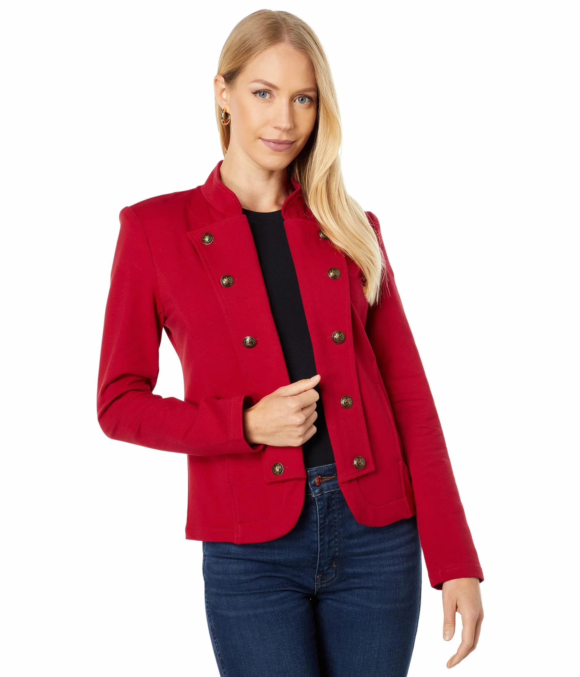 Tommy Hilfiger damska klasyczna kurtka Tommy z otwartą listwą przednią, L