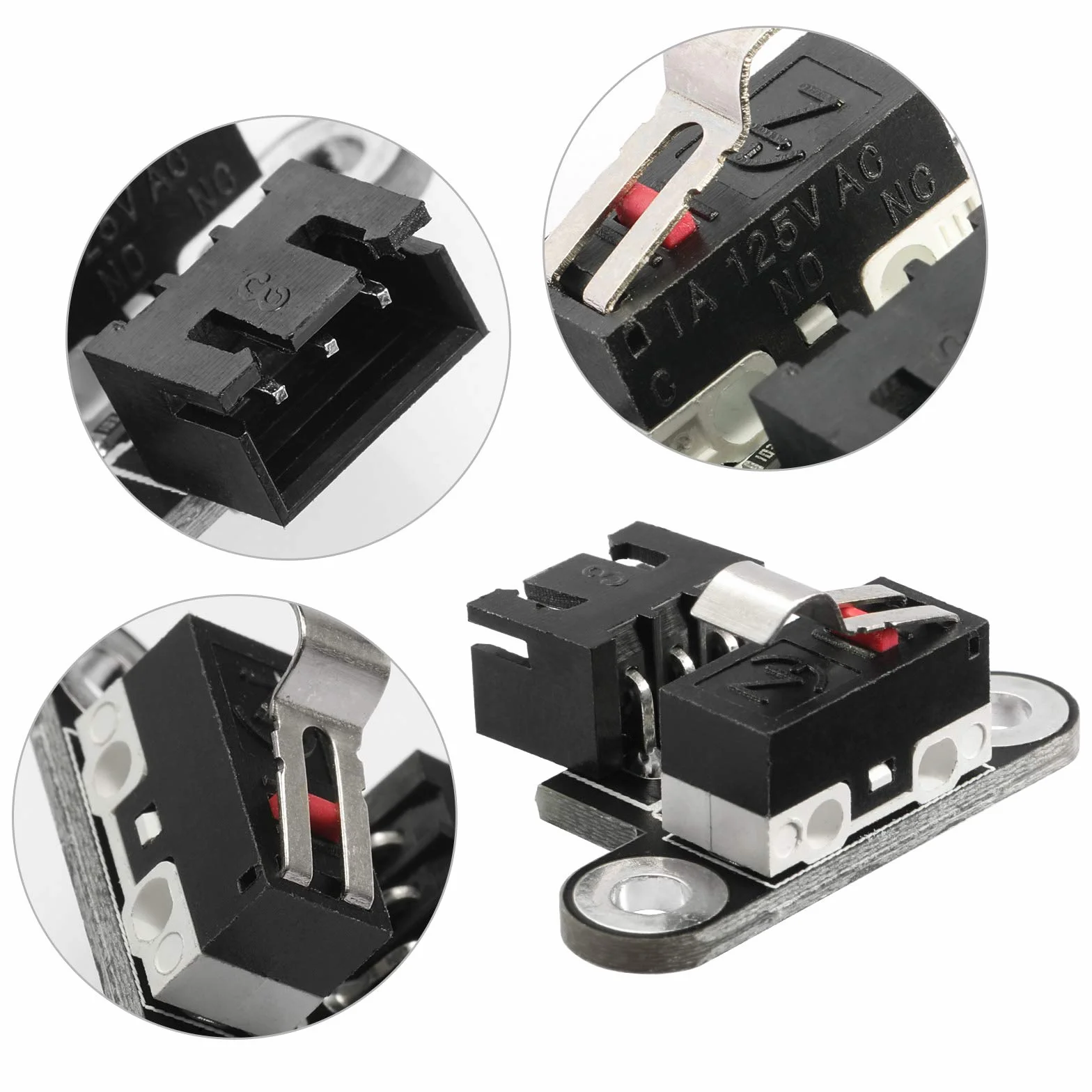 Genmitsu 6 szt. mikroprzełączników krańcowych z kablem 3-pinowym 1 m do 3018-PROVer/3018-MX3/3018-PROVer Mach3
