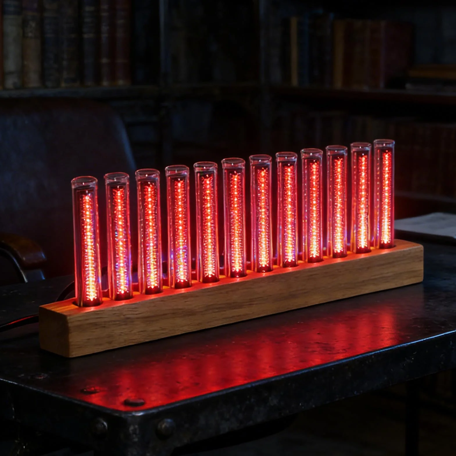 Wyświetlacz LED Widma Muzycznego, Bezprzewodowy Analizator Dźwięku z 12 Lampami do Pomiaru Rytmu, regulacją Czułości AGC i Oświetleniem Otoczenia RGB