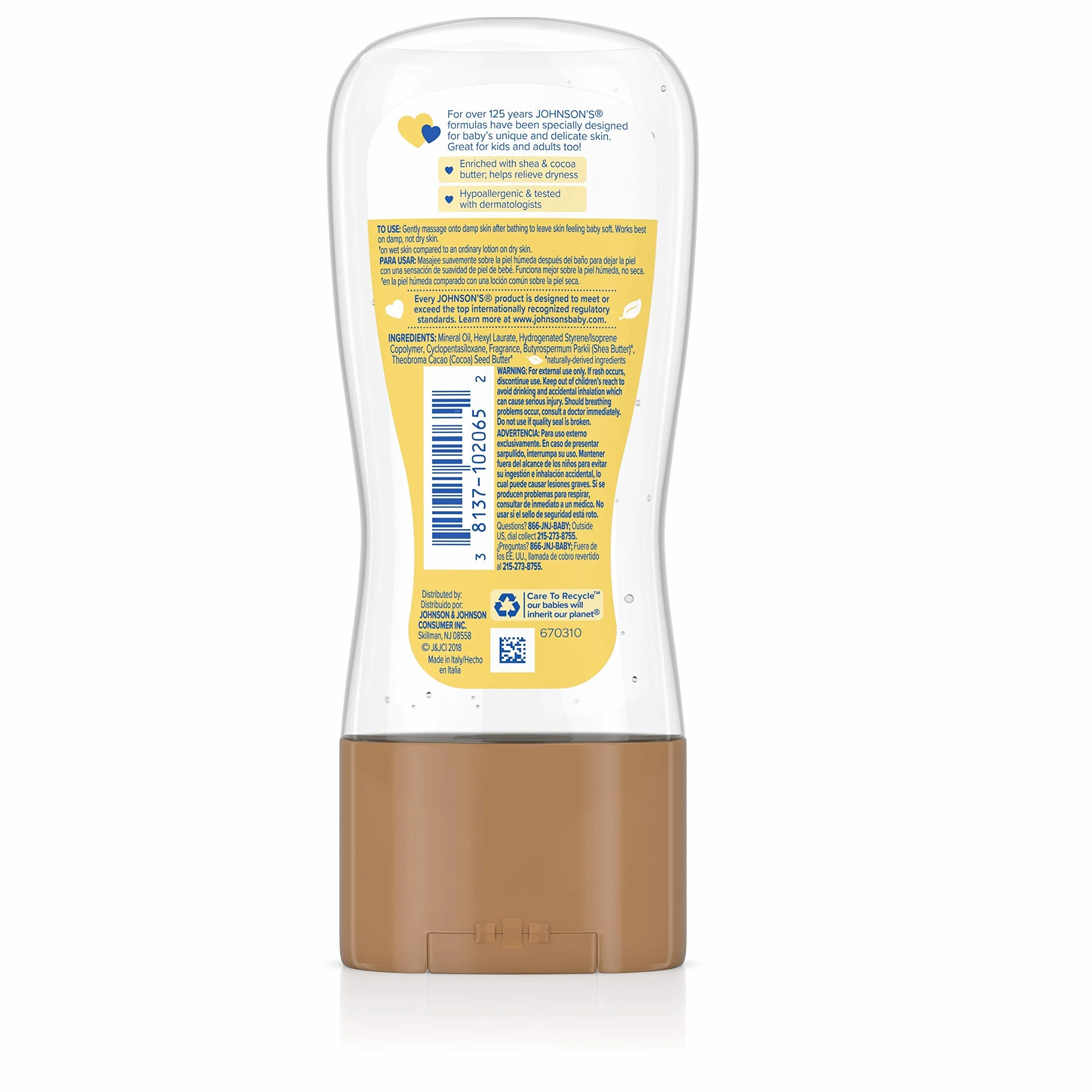 Jonnson & johnson Baby Oil Gel 190 ml (produkty dla dzieci; olejki)