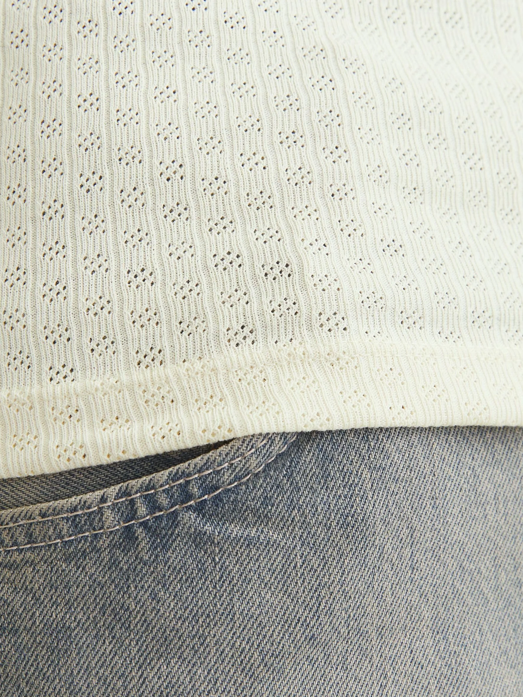JACK & JONES Jorhydra Pointelle Tank Top męski, Antique White, M