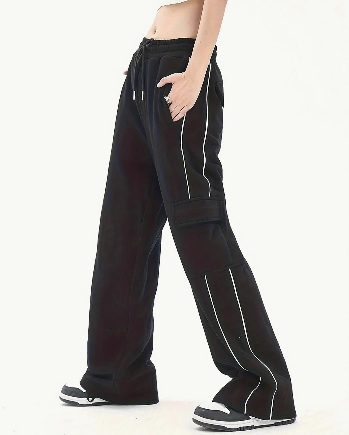 Skateboard Frog Y2K Baggy Streetwear Hip Hop Harajuku damskie spodnie w stylu amerykańskim vintage jesień luźne sportowe ze sznurkiem