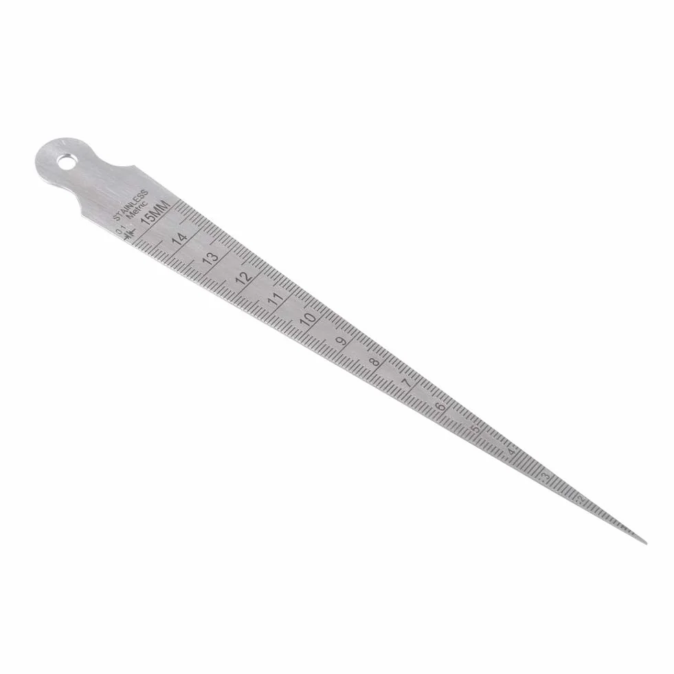 Akozon Feeler Taper Linijka 1-15mm Stożek ze stali nierdzewnej Skala otwarcia Otwór klinowy Otwór pomiarowy Metryczny/Imperialny