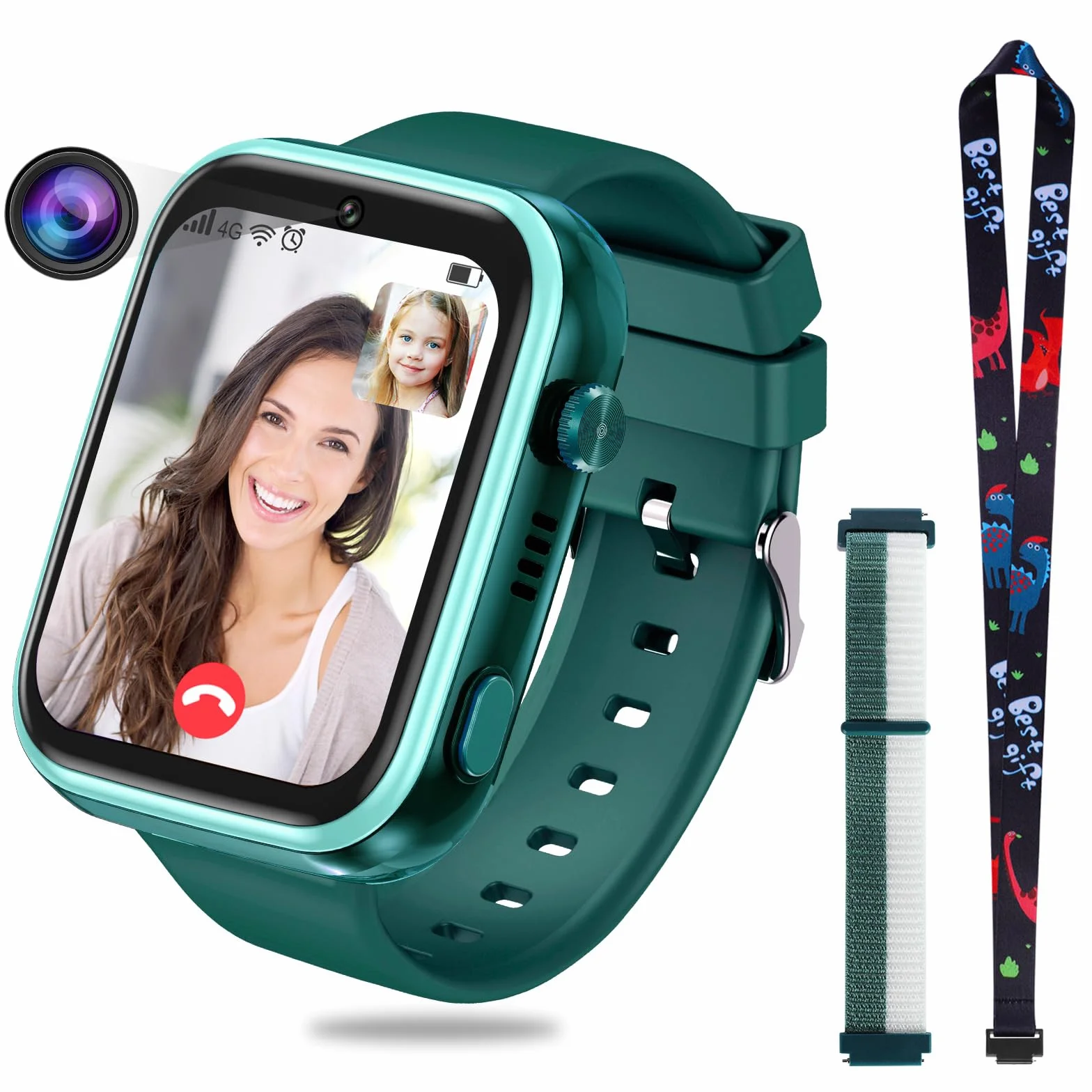 OKYUK Smartwatch 4G dla dzieci z GPS, SOS, wodoodporny, T45