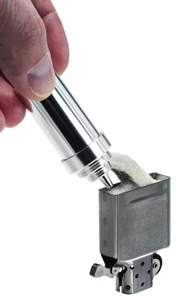 Zippo Pojemnik na Benzynę, Zawieszka do Kluczy, Mini Pojemnik z Aluminium, z Możliwością Ponownego Napełnienia, Zamknięcie Obrotowe, Optymalny do Napełniania Zapalniczek Sztormowych