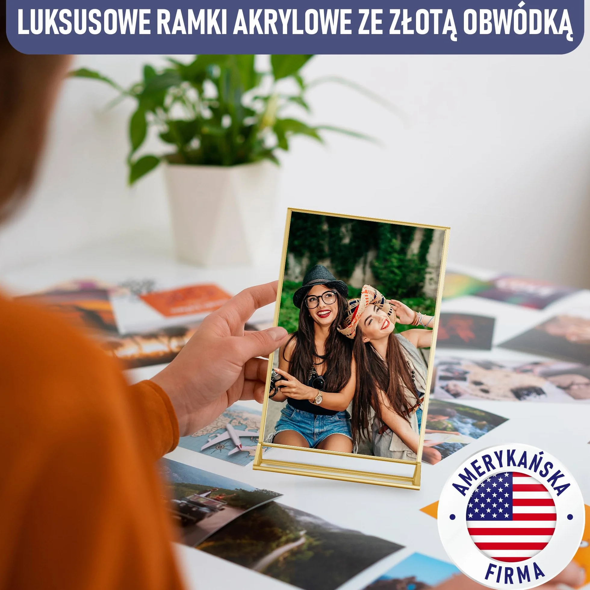 Dwustronne Złote Ramki, Zestaw 6 Szt. A5, Akrylowe Uchwyty Na Numery Stolików, Przezroczyste Stojaki Na Tabliczki, Złote Ramki Na Numery Stolików Weselnych, Uchwyty Na Menu I Zdjęć Na Wydarzenia