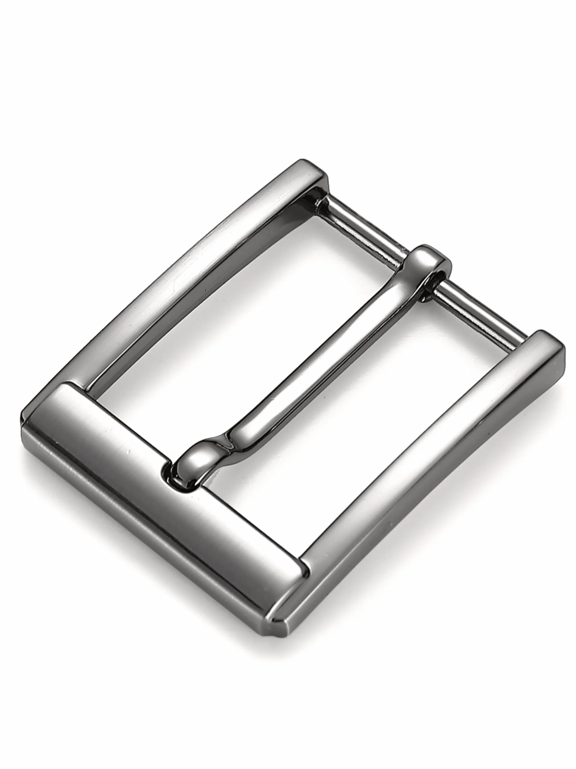 Wysokiej jakości klamra do paska męska, szerokość 40 mm, srebrna, błyszcząca - sprzączka do paska o długości 38-40 mm - wysokiej jakości stop metalu GS40013-S srebrna, srebrny błyszczący,