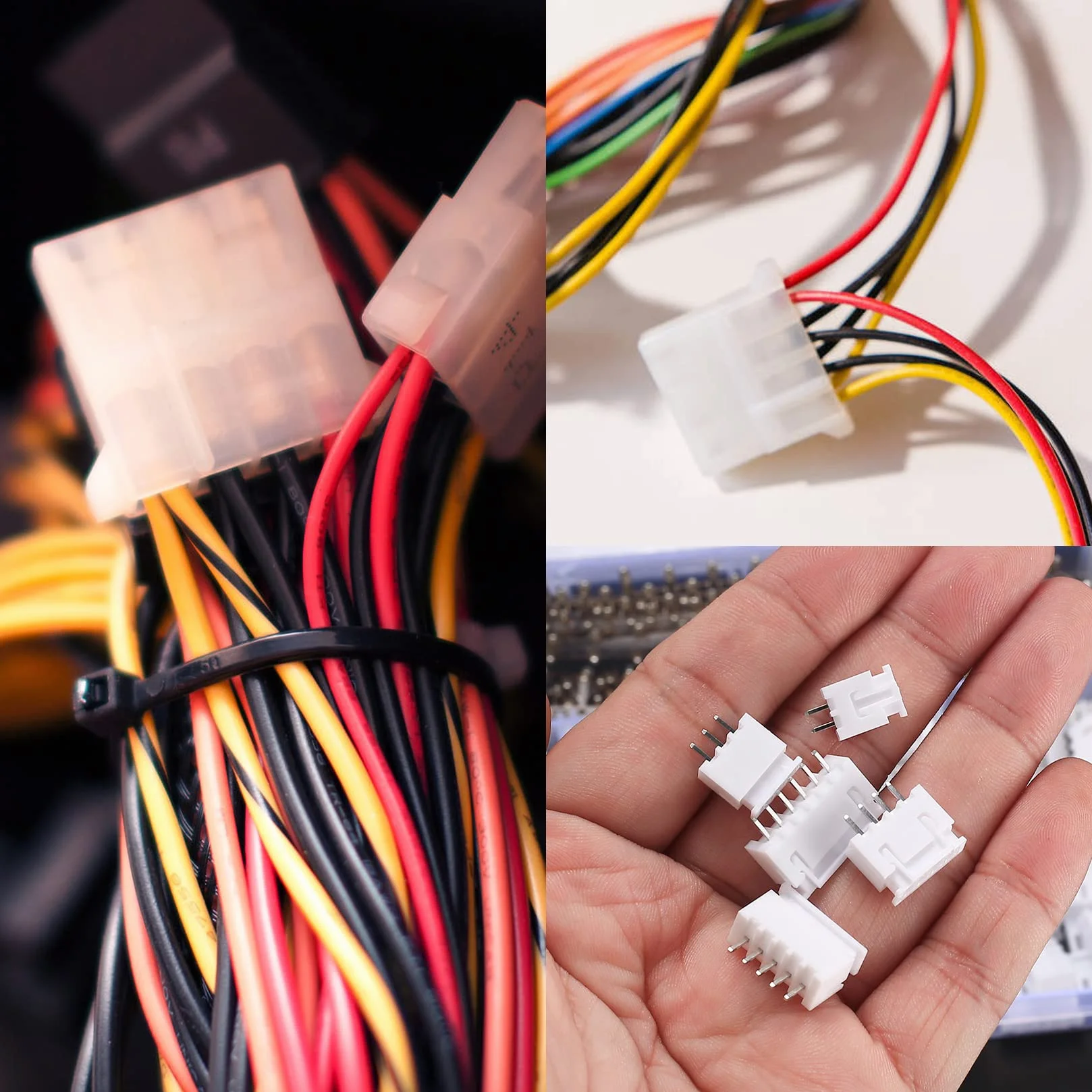 Zestaw 460 sztuk wtyków JST-XH, 2,54 mm 2/3/4/5/6 Pin męski i żeński kabel adaptera wtyczka gniazdo, 2,54 mm żeńskie złącze metalowe pin, gniazdo wtykowe, biała wtyczka płytkowa