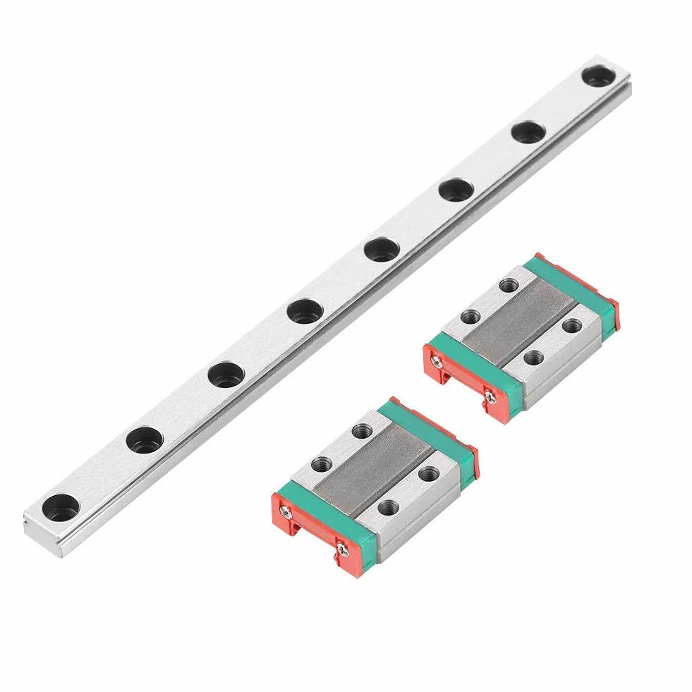Miniaturowa szyna liniowa prowadnica, MGN9B 150 mm Mini Linear Rail Guide, prowadnica liniowa o szerokości 9 mm, z 2 blokami przesuwnymi MGN9B, odporna na rdzę i wysoka precyzja