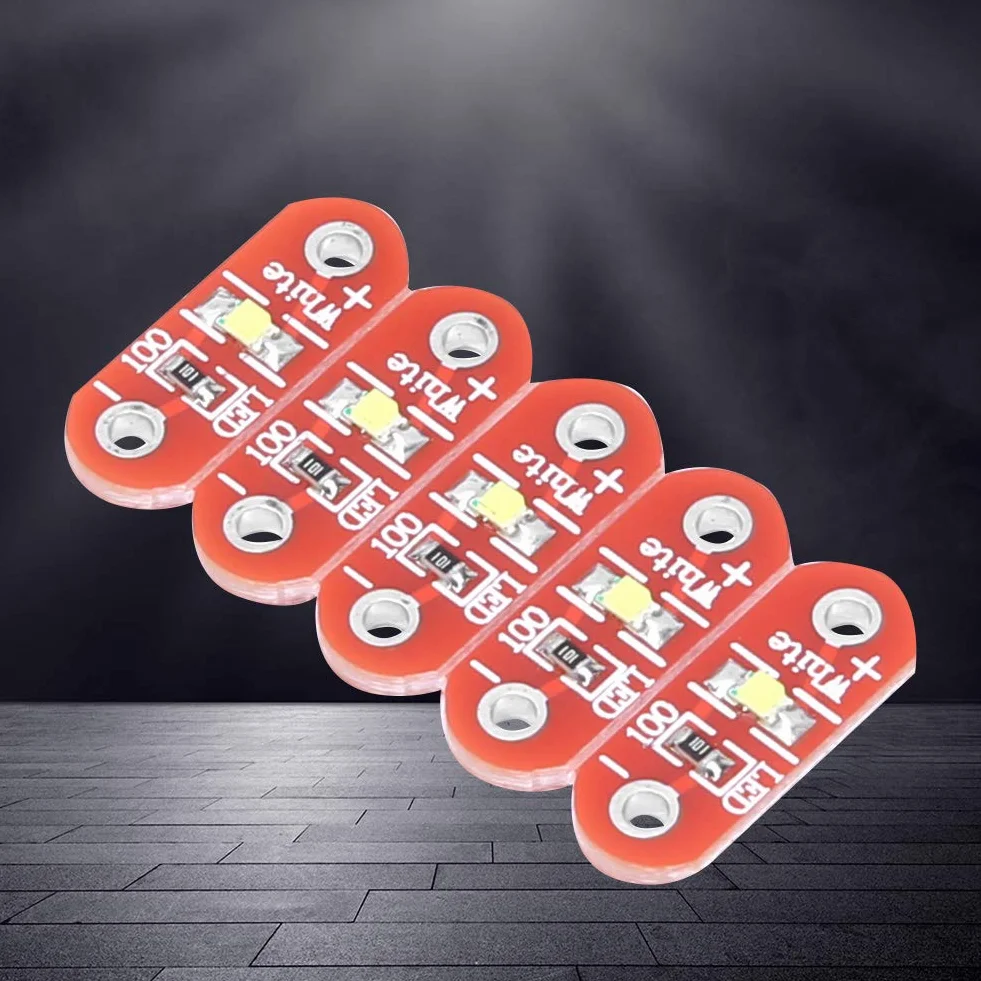 Jeanoko Biały Lilypad LED, dobrze zaprojektowane, białe diody LED, montowane na powierzchni, 50-częściowe komponenty elektroniczne LED do 3~5 V