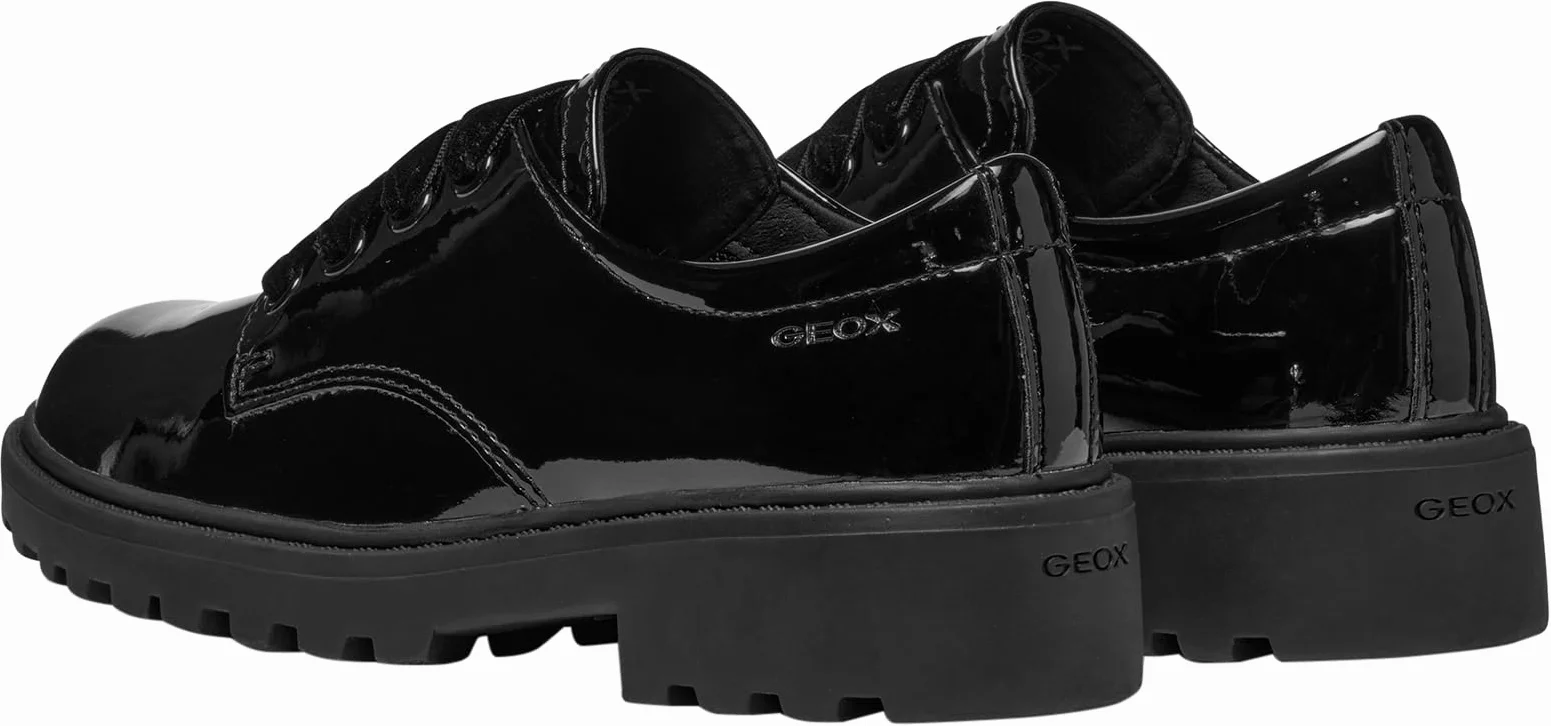 Geox J Casey Girl C, Mokasyny Dziewczyny, czarny, 36