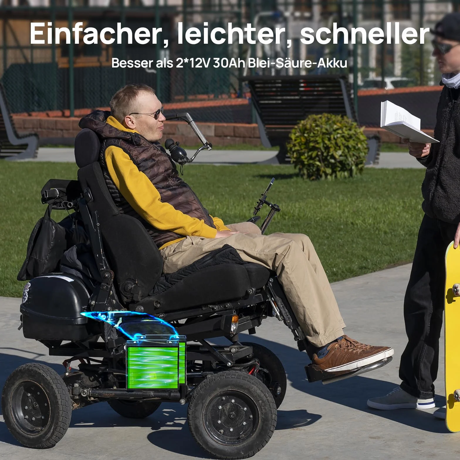 ECO-WORTHY LiFePO4 12 V 30 Ah z ochroną 25 A BMS i maks. 15000 cykli, bateria litowa 384 Wh 12 V 30 Ah do silnika trollingowego, elektrycznych wózków inwalidzkich, skuterów elektrycznych, łodzi