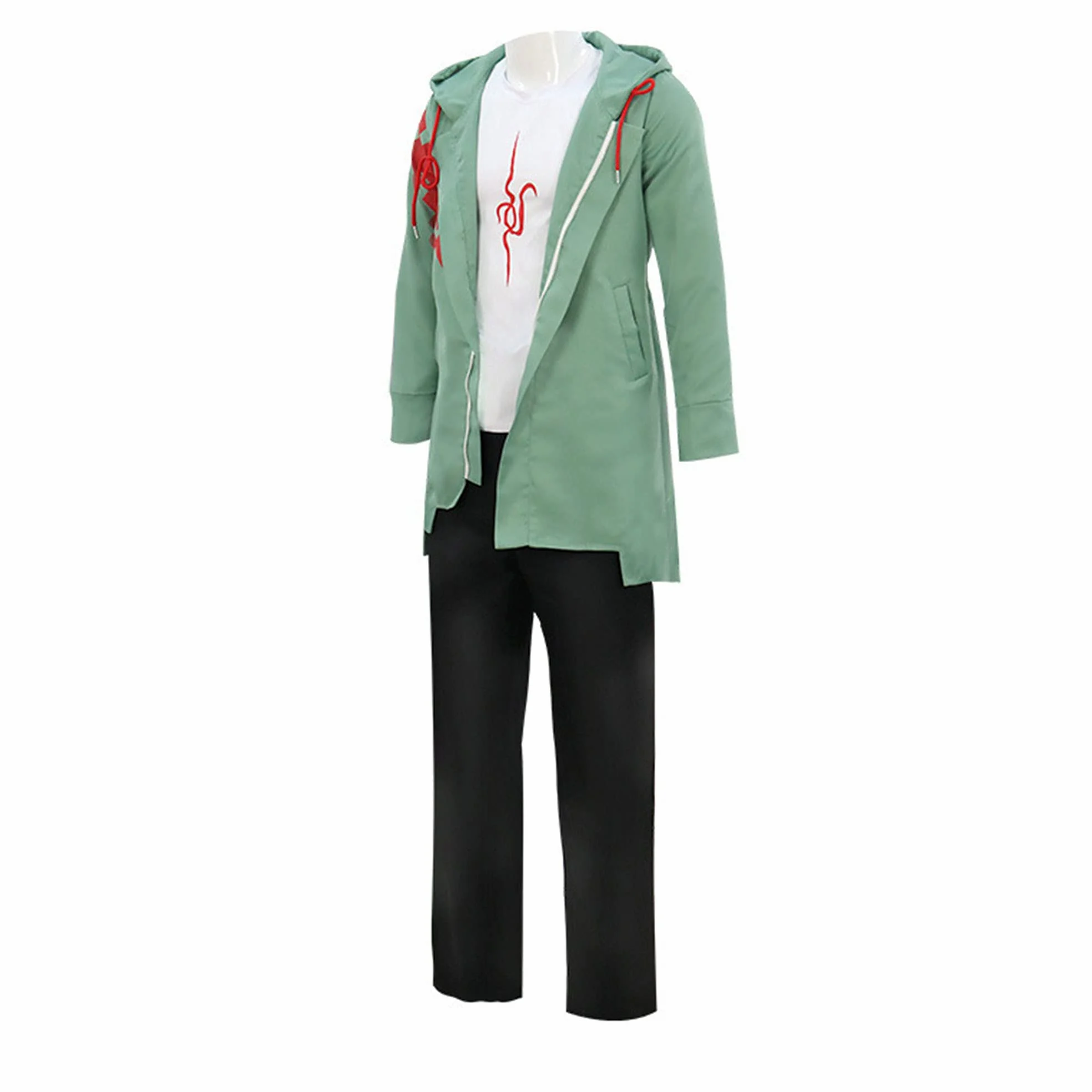 Zhongkaihua Nagito Komaeda kostium cosplay, mundurek szkolny, bluza z kapturem, kurtka i koszulka, strój, przebranie na Halloween, pełny zestaw