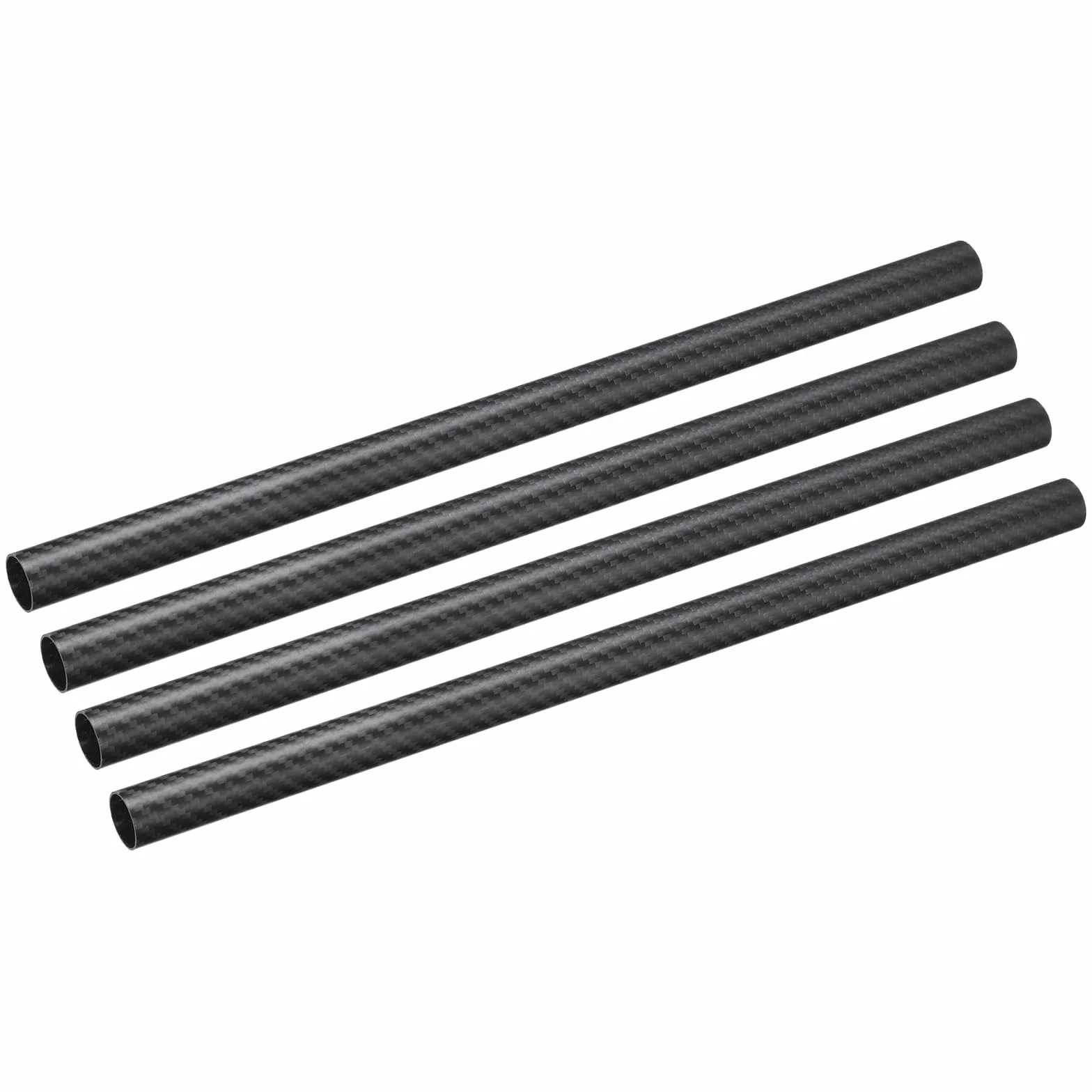 QUARKZMAN 4 szt. rurek z włókna węglowego 20 x 22 x 420 mm matowa powierzchnia pręt węglowy nawinięty wałkiem okrągłe rury węglowe do samolotów RC Quadcopter Multicopter