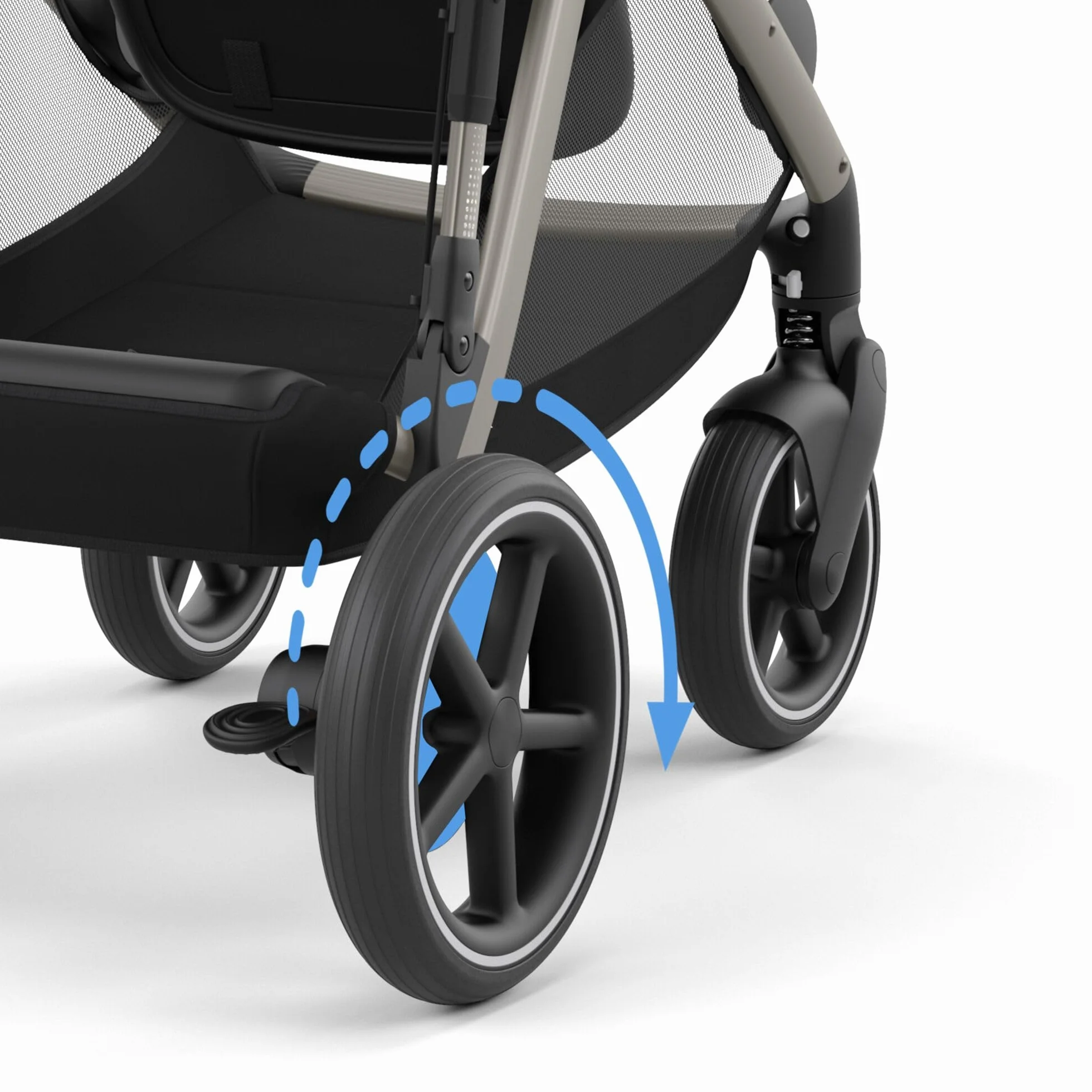 CYBEX Gold wózek e-GAZELLE S, od urodzenia do ok. 4 lat, max. 22 kg (tryb pojedynczy) / 2x 22 kg (tryb duo), system all-in-1 z napędem elektrycznym i konfiguracjami 20+, Seashell Beige