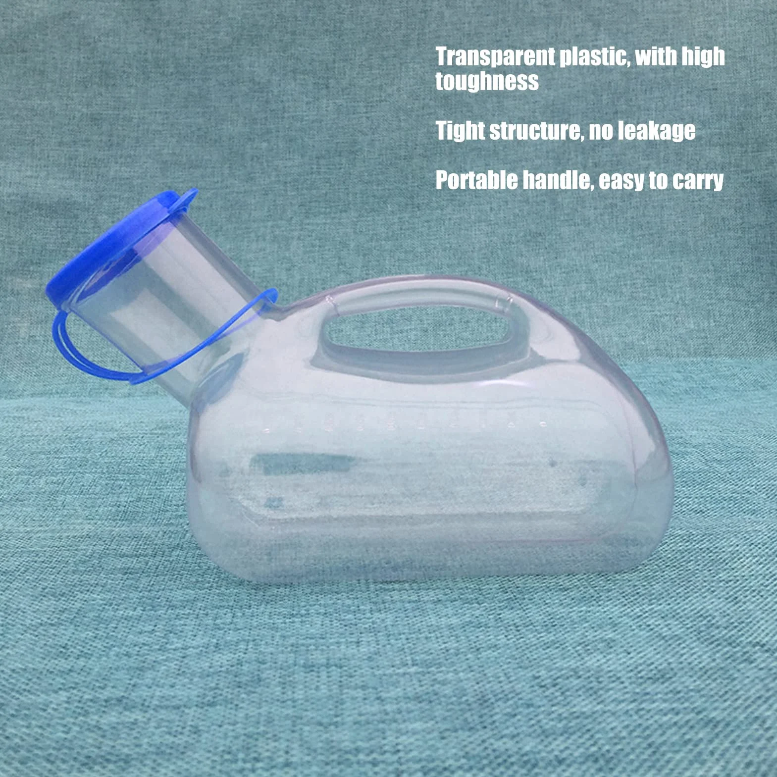 Pisuary dla Mężczyzn, Męskie Butelki Pisuarowe 1000 Ml Przenośny Pisuar Męski z pokrywką Przezroczysty Plastikowy Pojemnik na Mocz Butelki Pee dla Podróżnych Osoby w Podeszłym