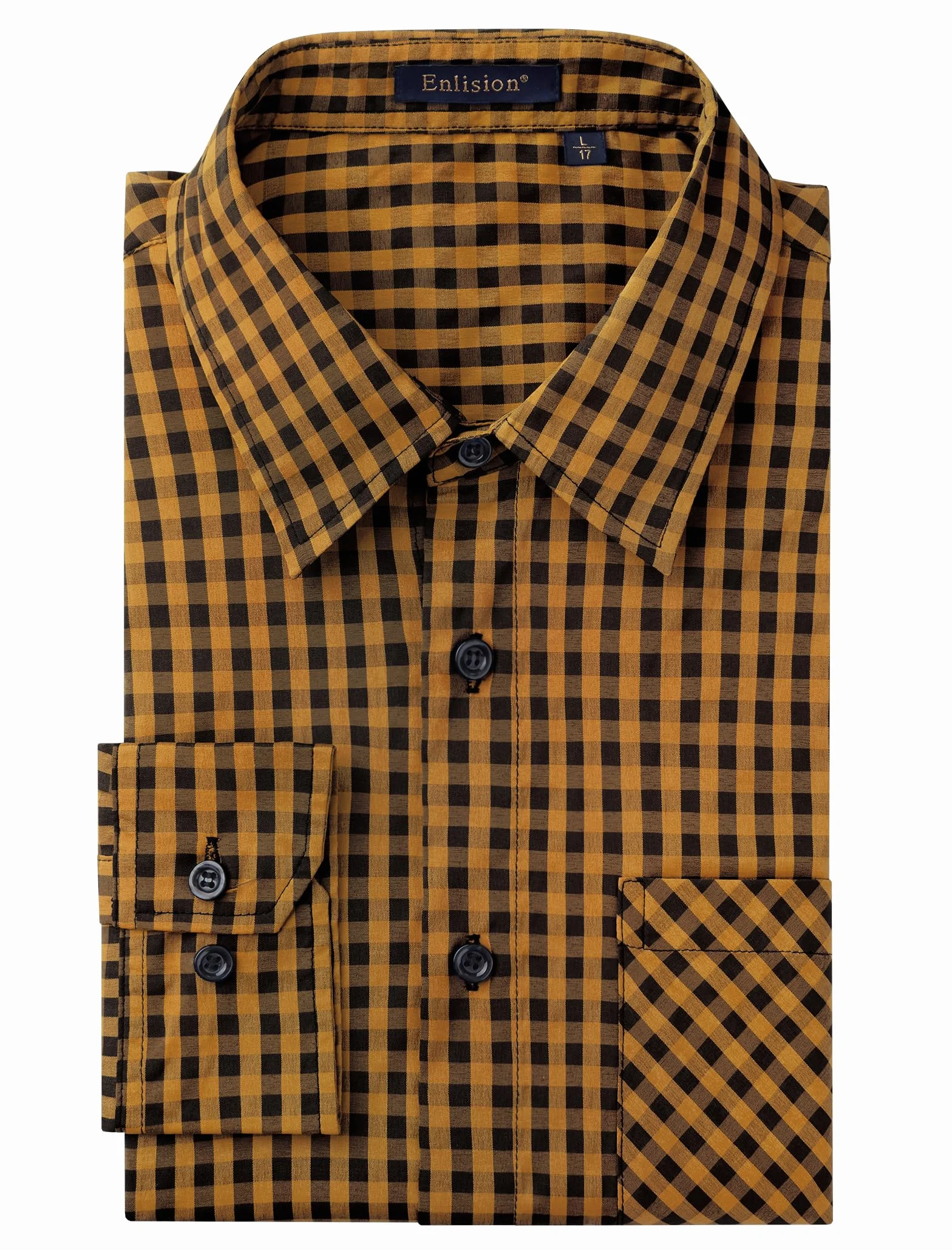 Enlision Koszula w kratę męskie koszule w kratę z długim rękawem zapinana na guziki koszula w kratę klasyczna codzienna tartan drwal koszule dla mężczyzn S-6XL