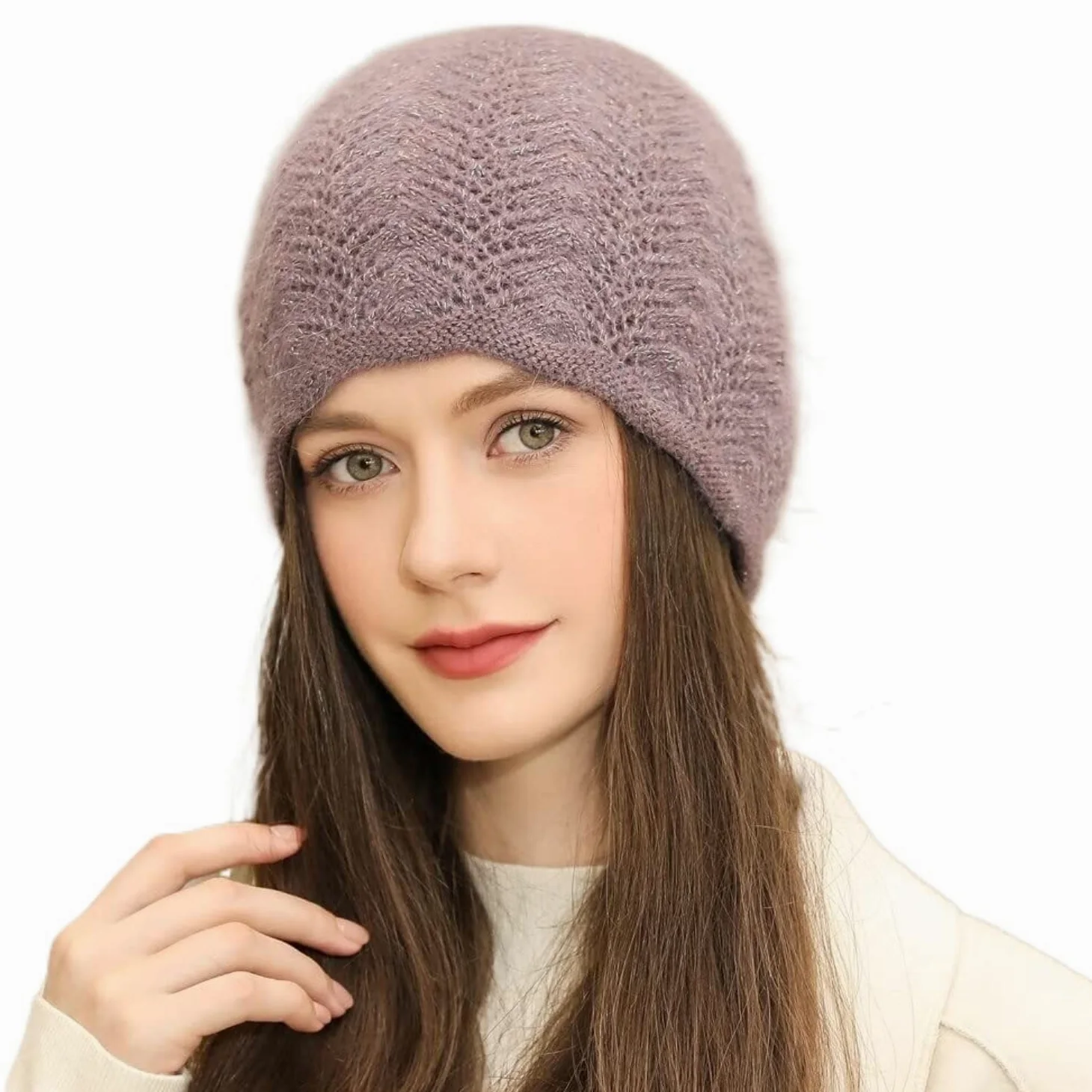 Czapka Beanie Czapka Zimowa Damska Dzianinowa Miękka I Ciepła Z Mankietem (Jeden Rozmiar)
