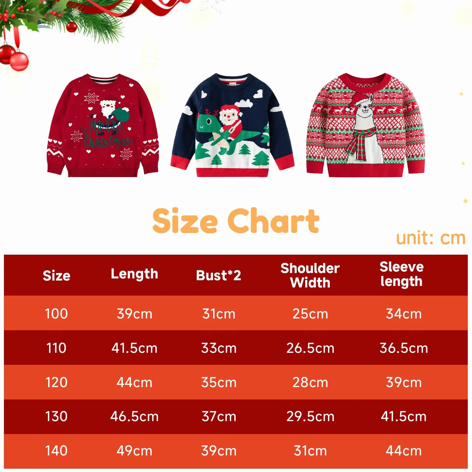 JiAmy Dziecko Boże Narodzenie Bluza z dzianiny Baby Winter Sweter Długi Rękaw Jeleń Stroje 1-6 lat