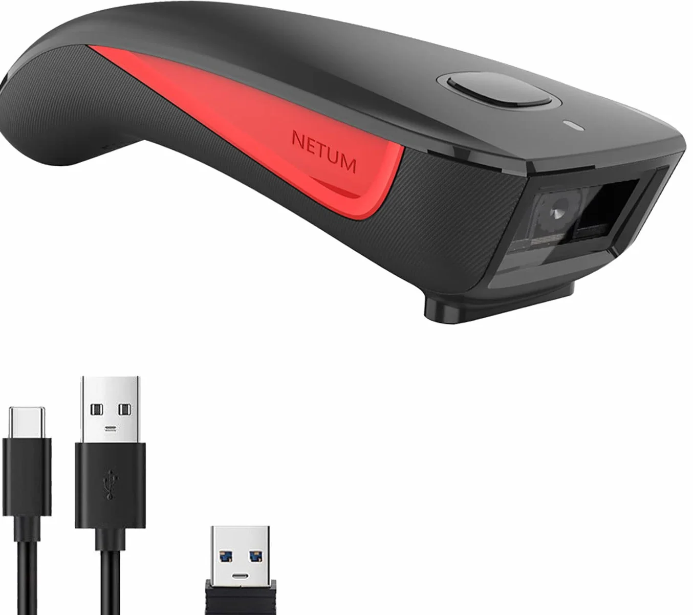 NETUM C990 Skaner kodów kreskowych Bluetooth 2D QR Bezprzewodowy kompatybilny, mały skaner kodów QR USB 1D 2D do inwentaryzacji, czytnik kodów kreskowych na tablet iPhone iPad Android iOS PC POS