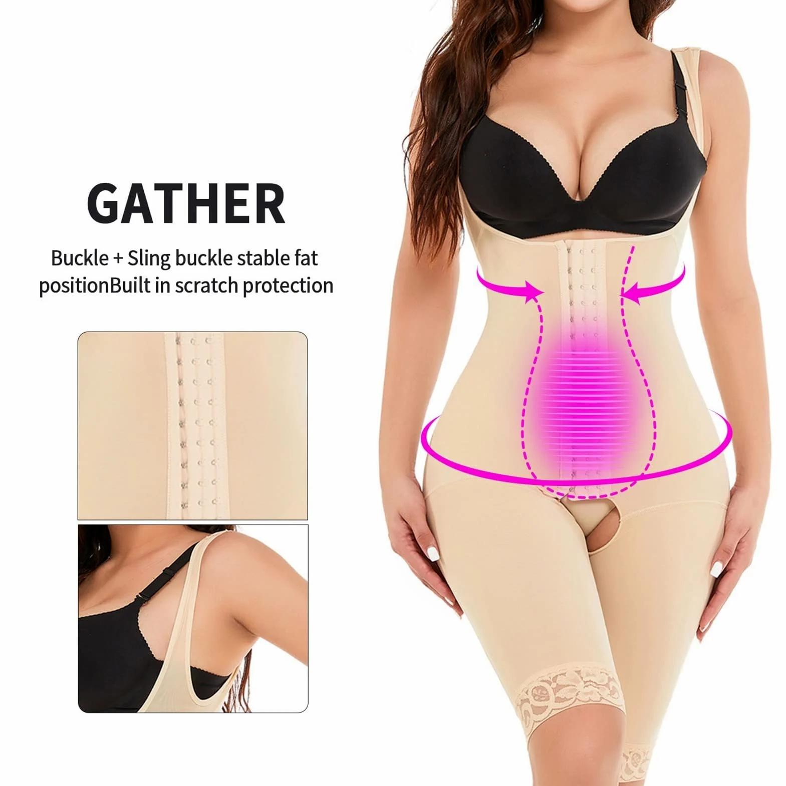 MOCHAMIK Body wyszczuplają dla kobiet Body wyszczuplają brzuch Plus Size dla kobiet